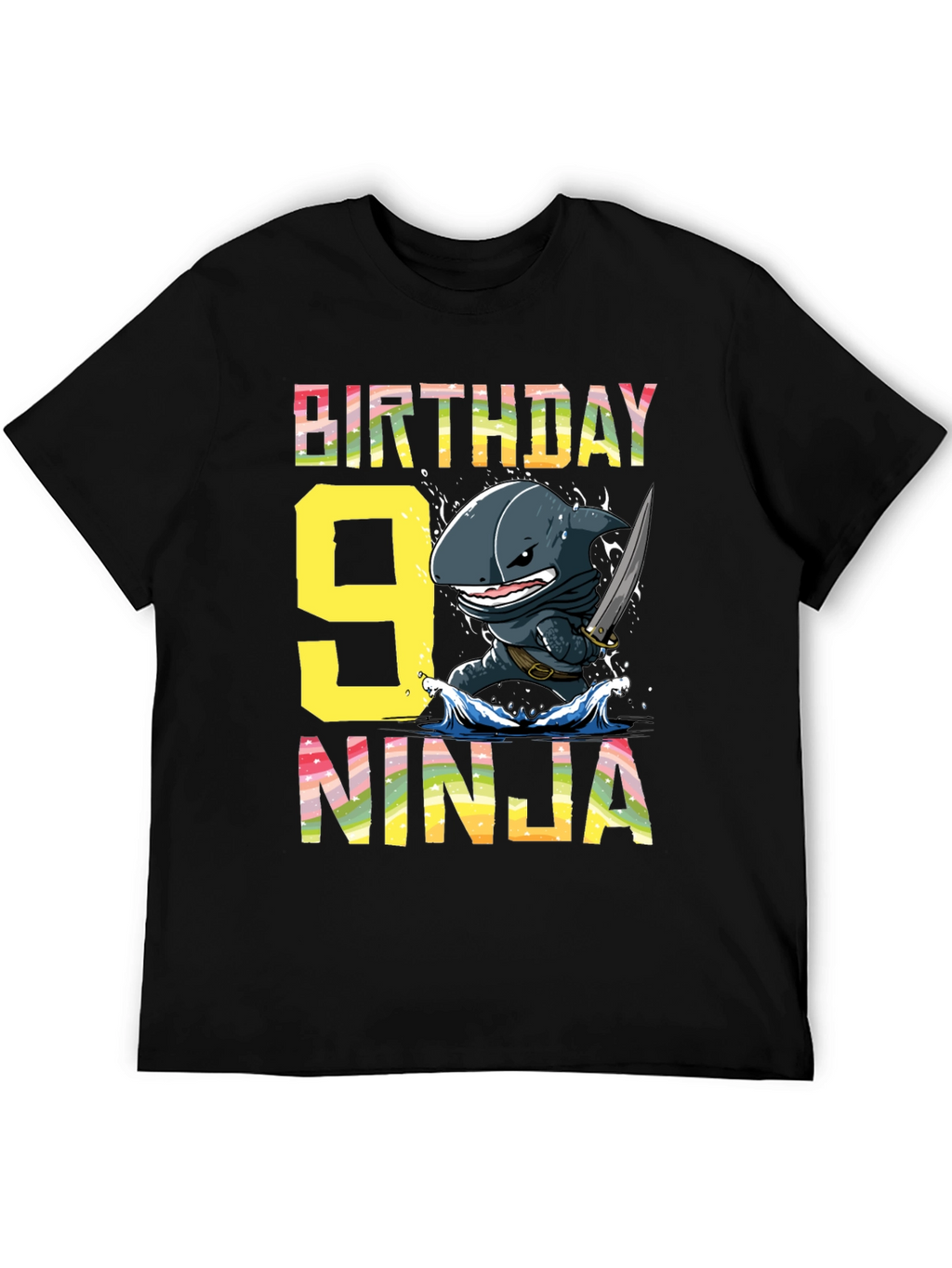 Birthday Ninja Shark 9th T-Shirt