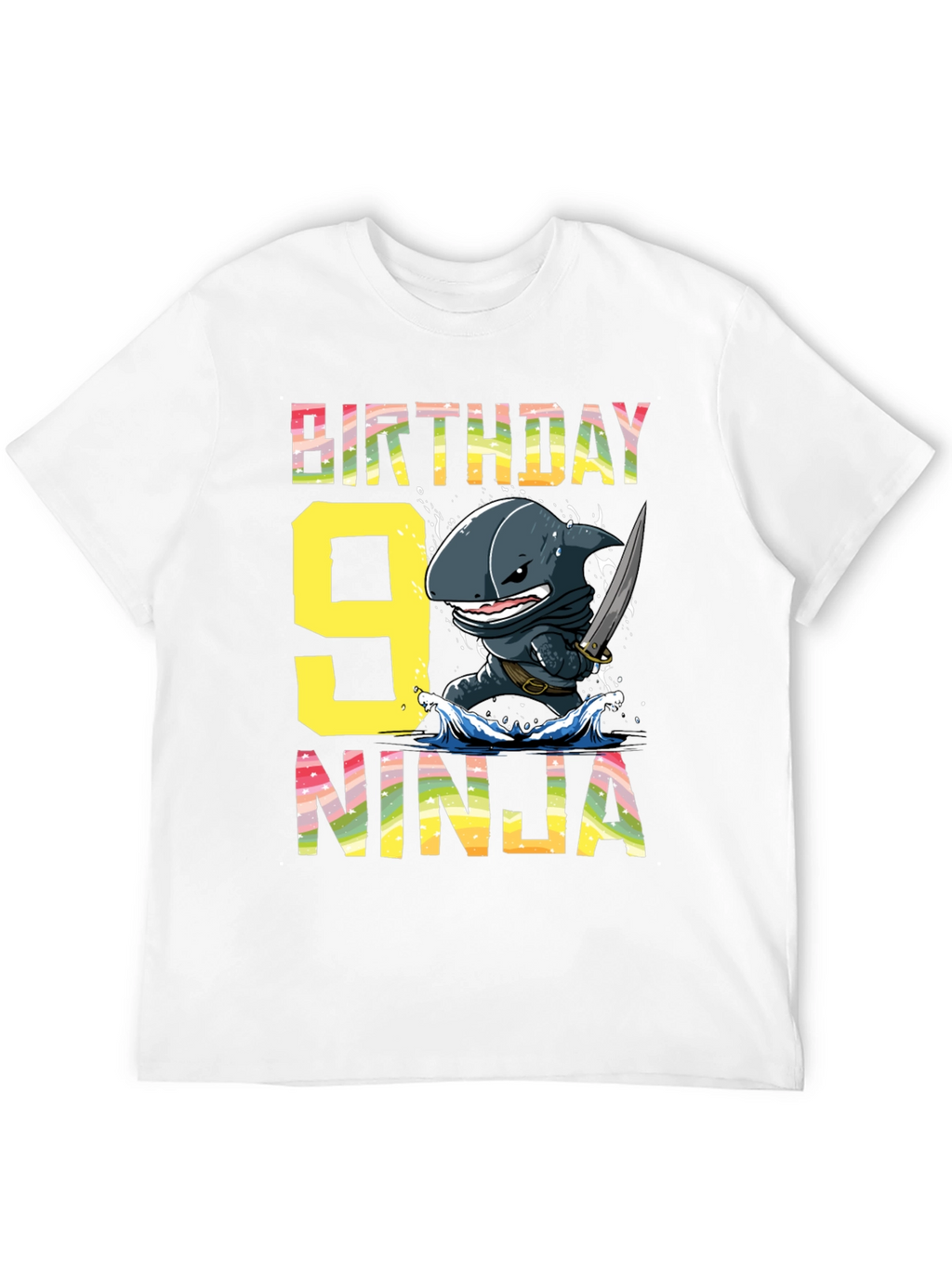 Birthday Ninja Shark 9th T-Shirt