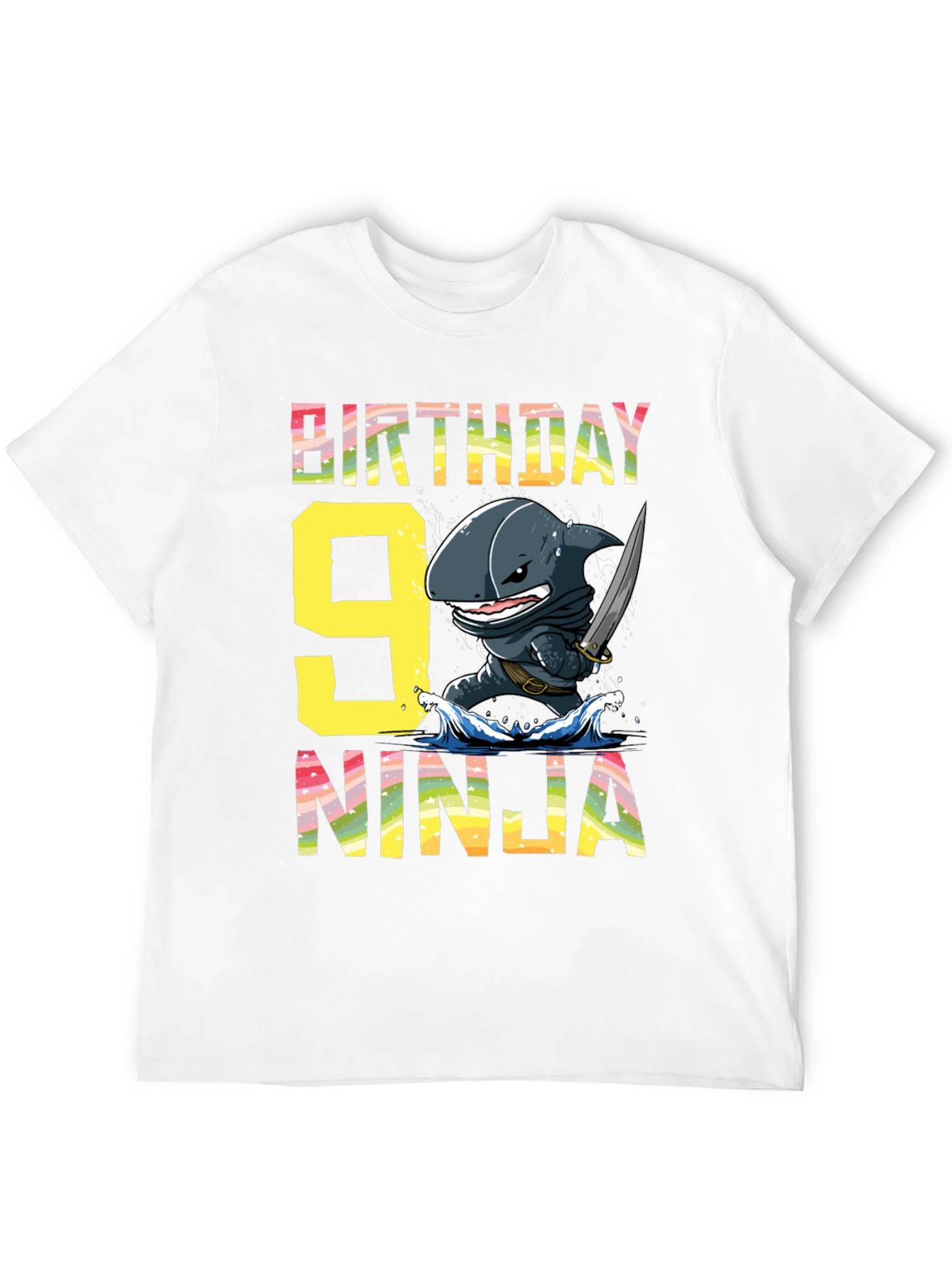 Birthday Ninja Shark 9th T-Shirt