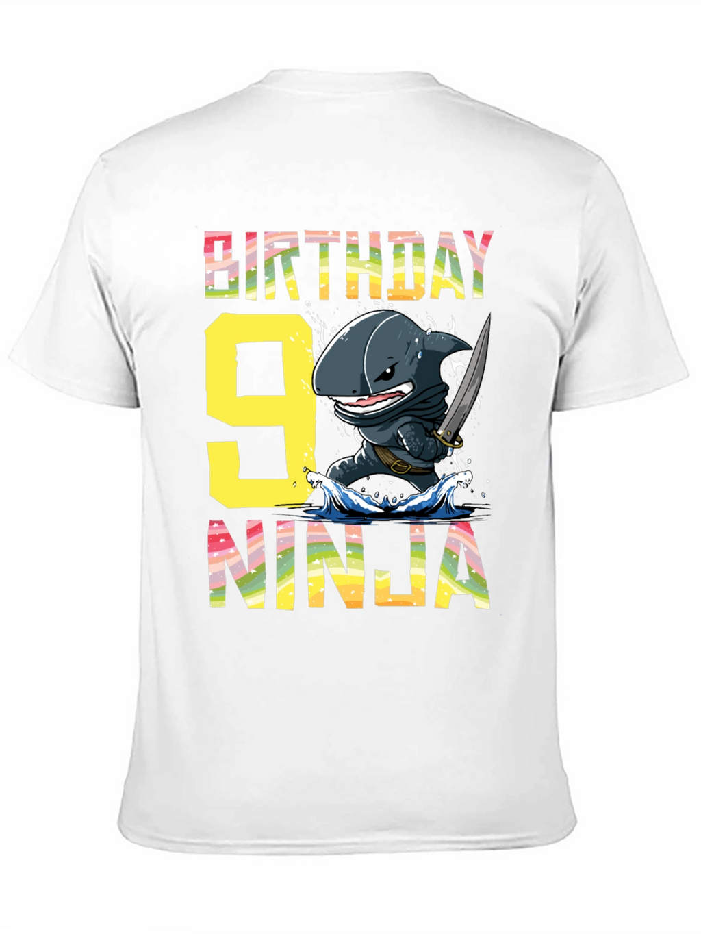 Birthday Ninja Shark 9th T-Shirt