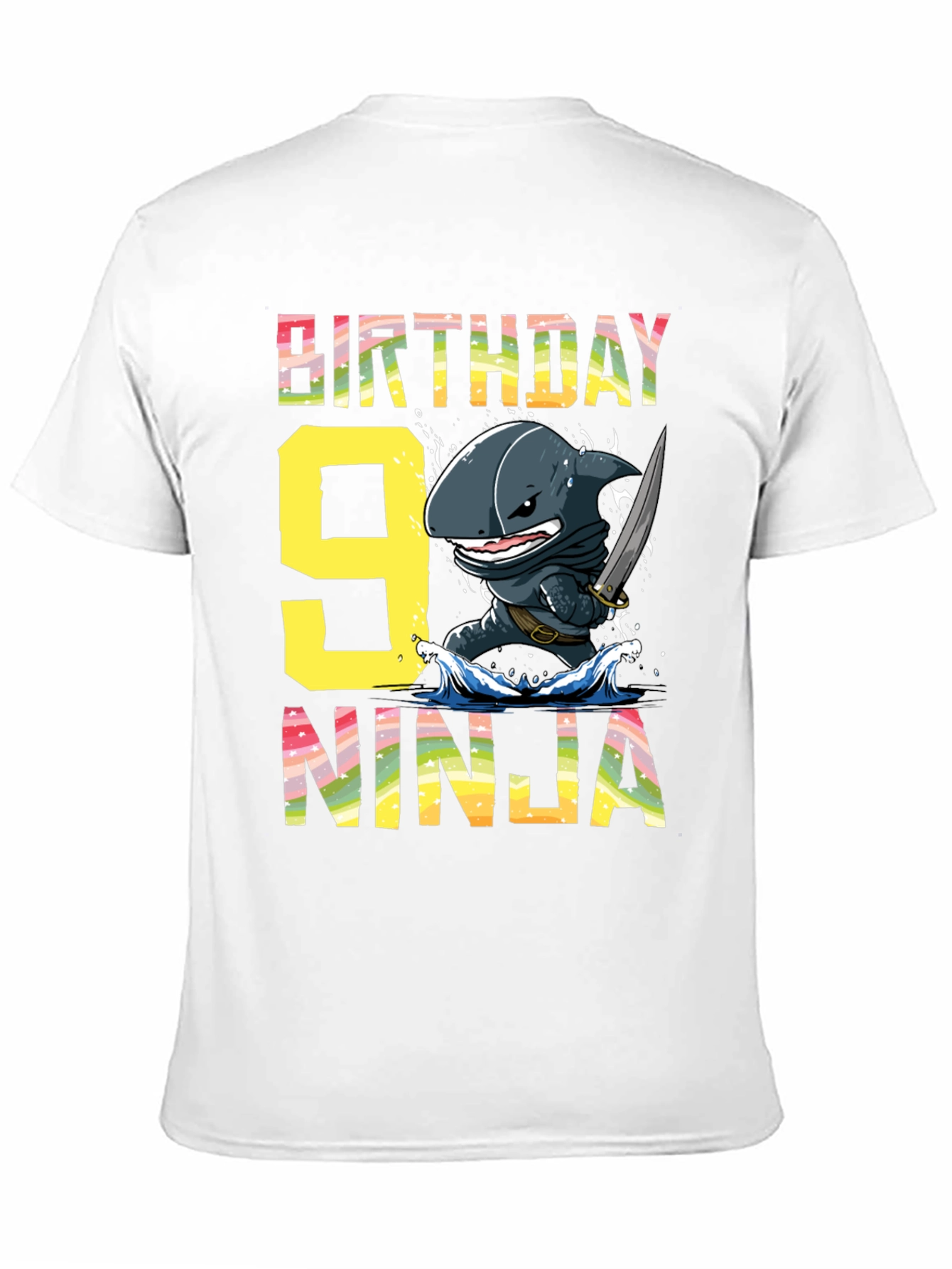 Birthday Ninja Shark 9th T-Shirt