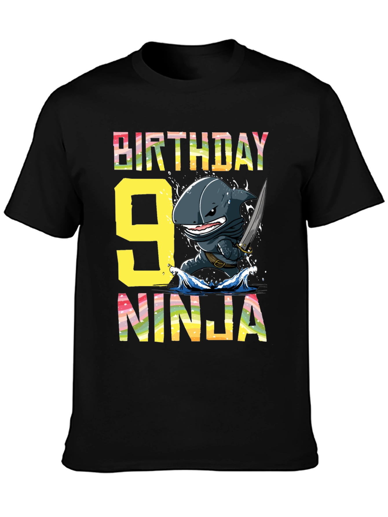 Birthday Ninja Shark 9th T-Shirt