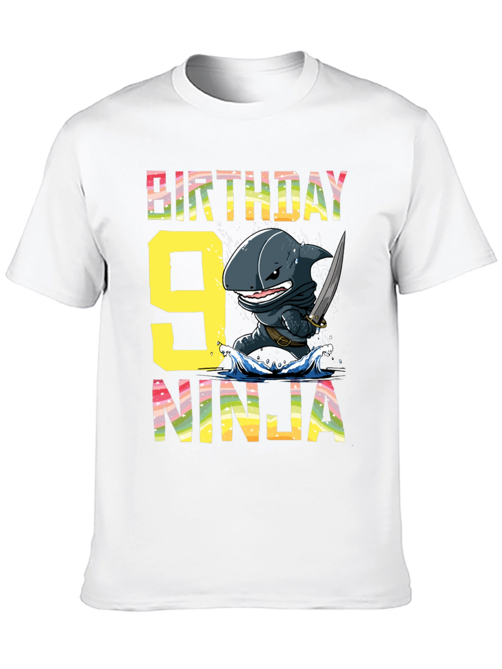 Birthday Ninja Shark 9th T-Shirt