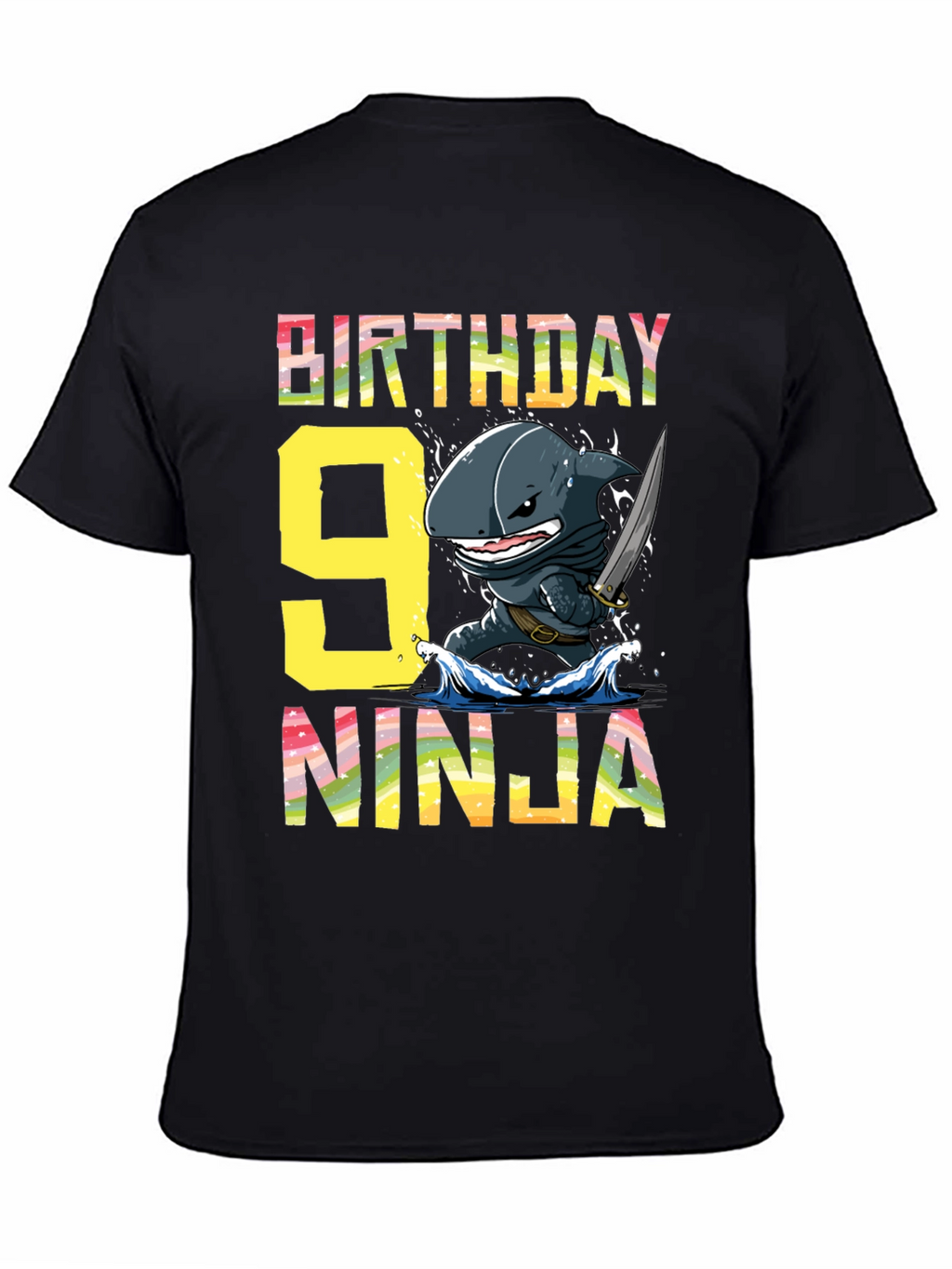Birthday Ninja Shark 9th T-Shirt