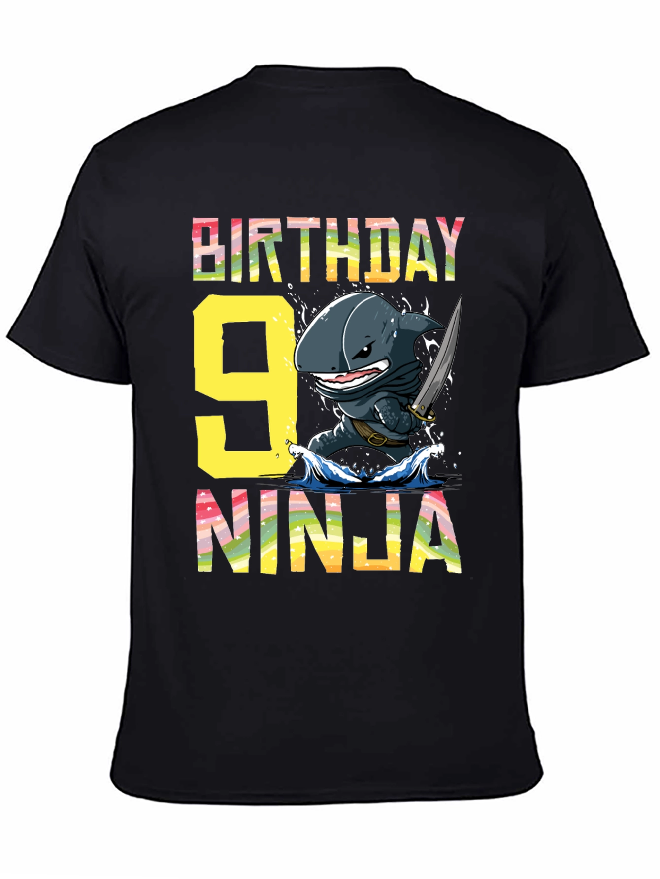Birthday Ninja Shark 9th T-Shirt