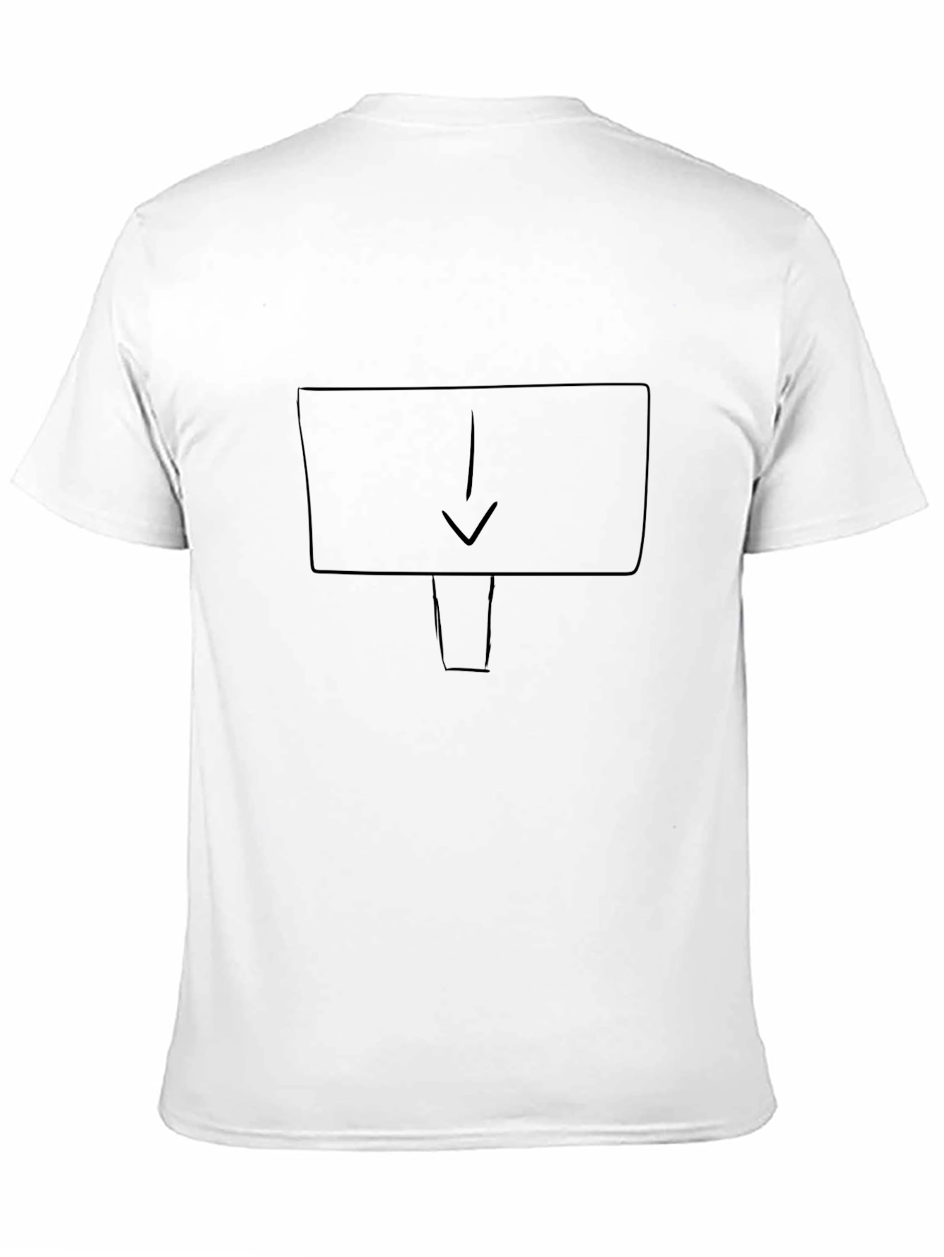 Mens Black Graphic T-Shirt - Down Arrow Design