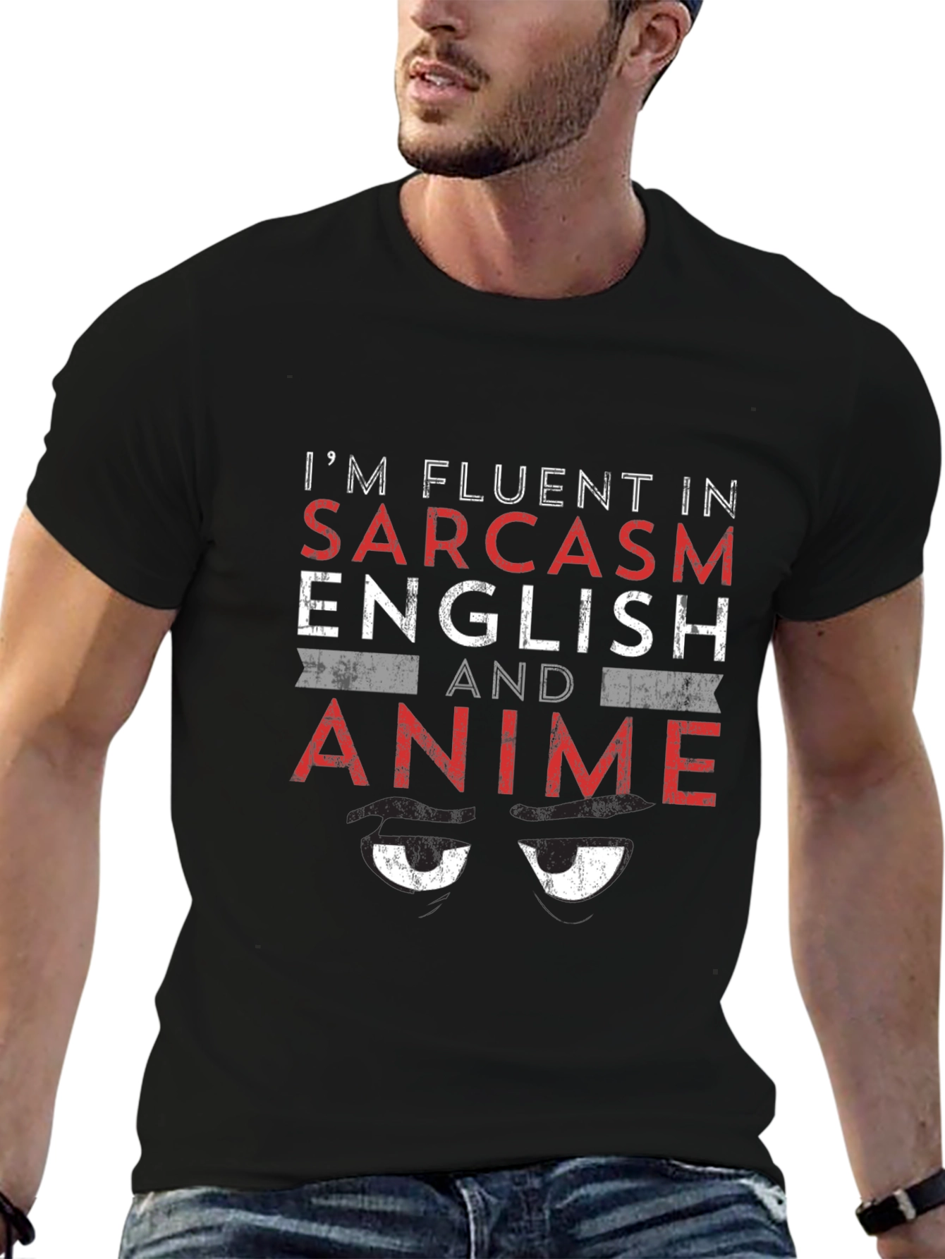 Fluent in Sarcasm English Anime T-Shirt
