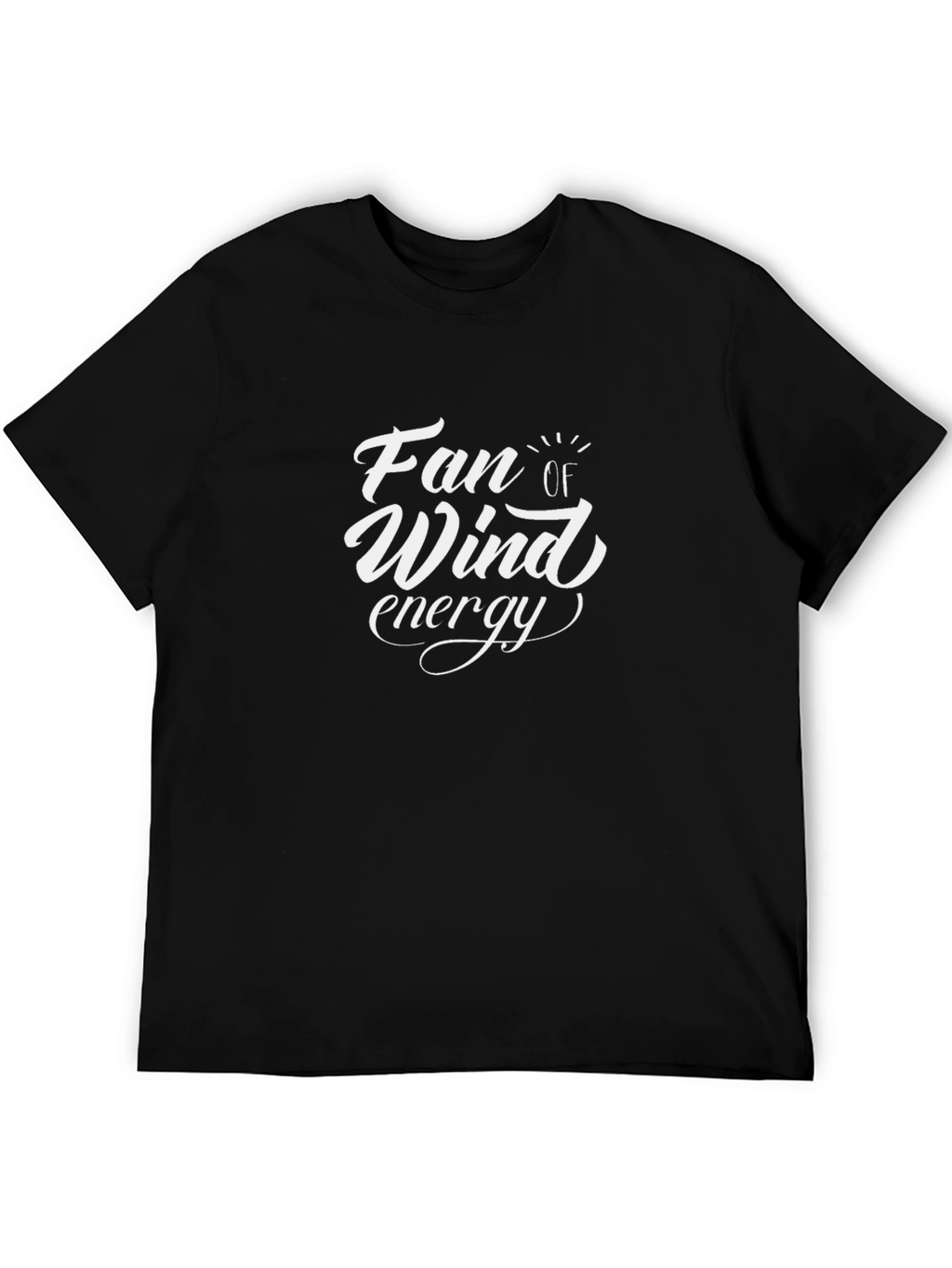 Fan of Wind Energy Black Graphic Tee