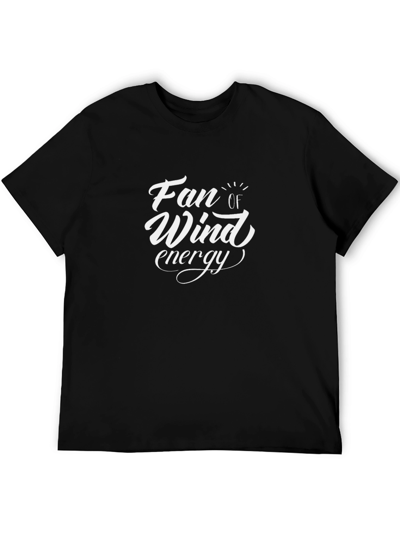 Fan of Wind Energy Black Graphic Tee