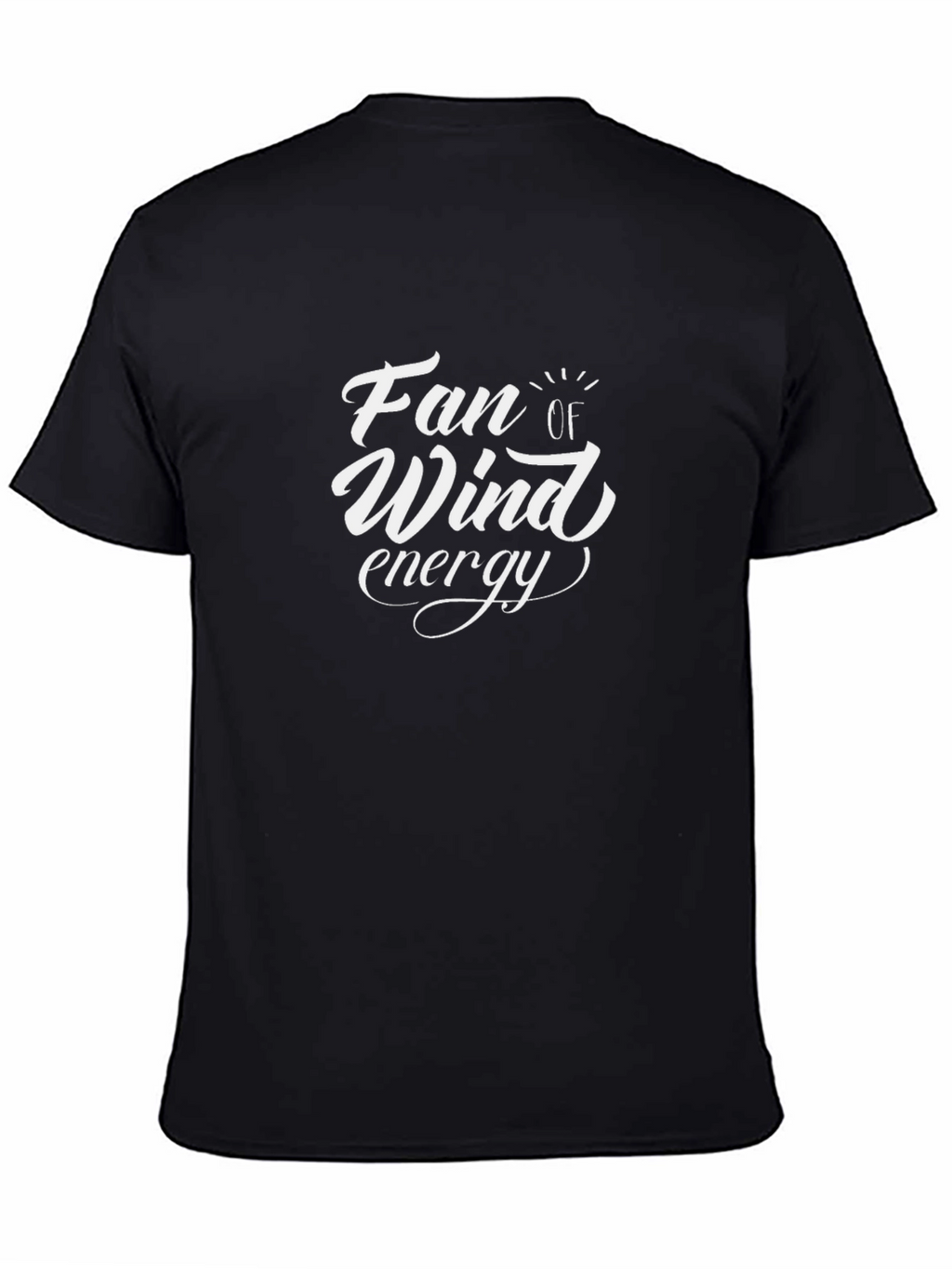Fan of Wind Energy Black Graphic Tee