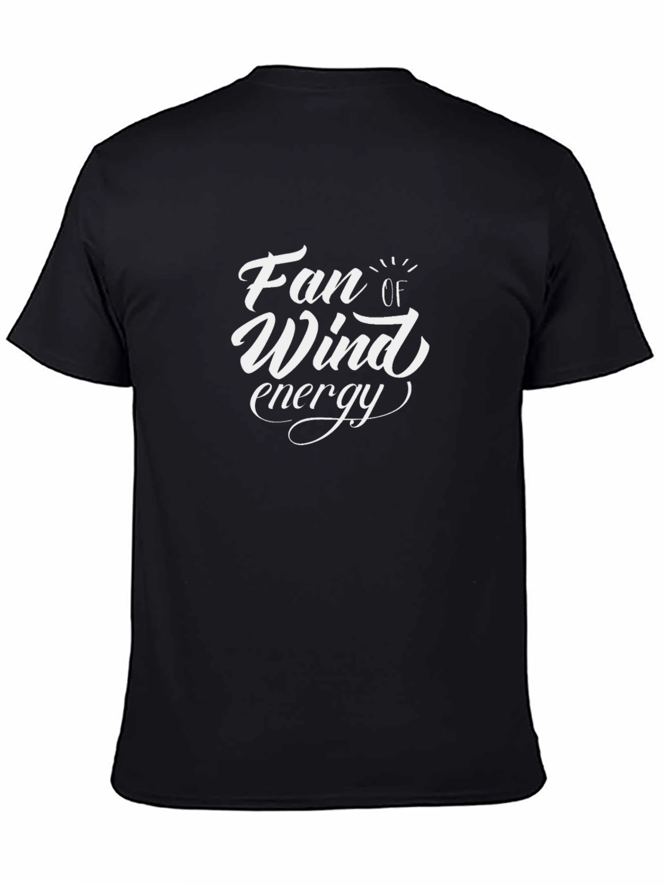 Fan of Wind Energy Black Graphic Tee