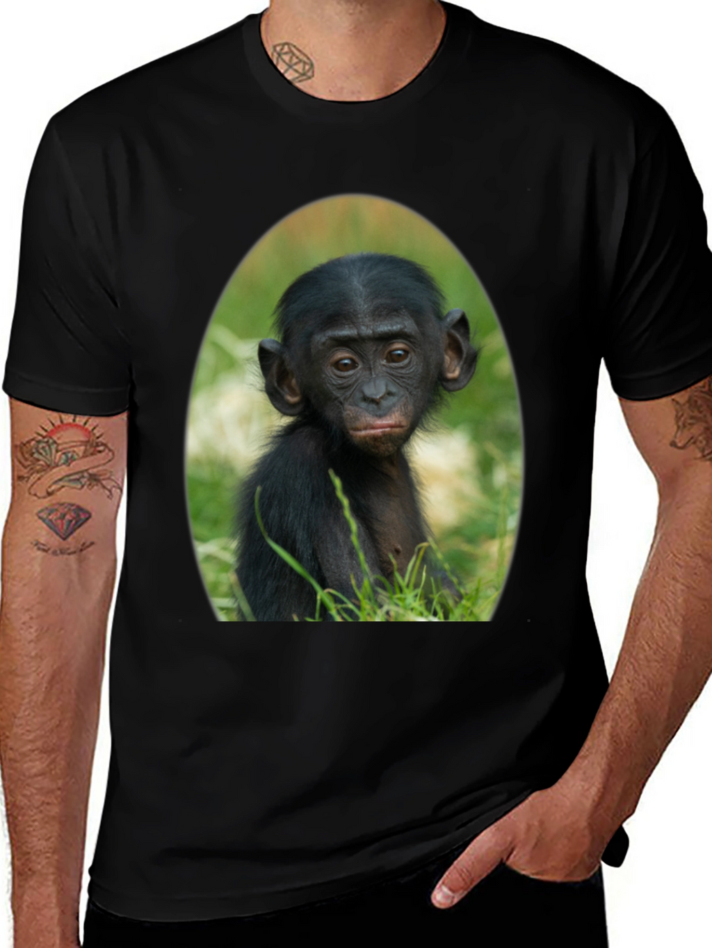 Bonobo Baby T-Shirt - Cute Ape Graphic Tee