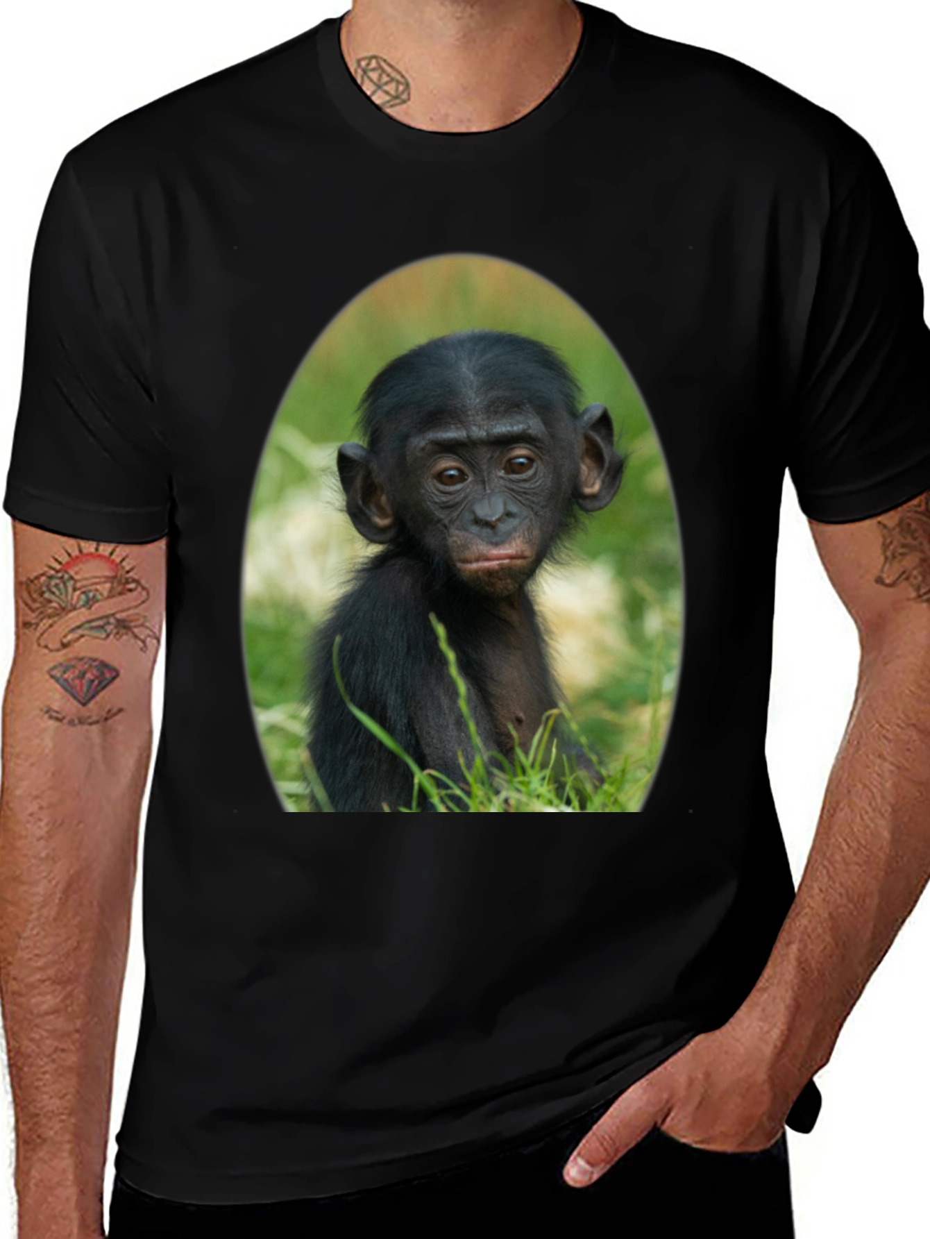 Bonobo Baby T-Shirt - Cute Ape Graphic Tee
