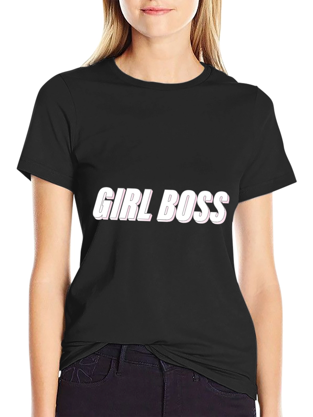 Girl Boss Graphic Tee - Stylish Black Cotton T-Shirt