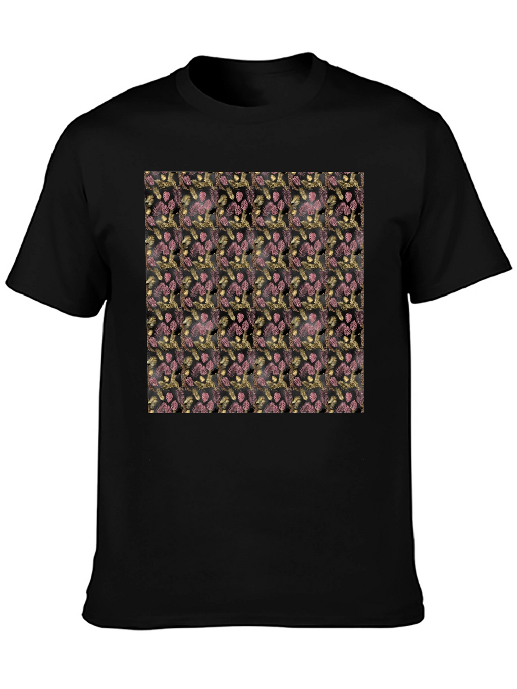 Patterned Black T-Shirt