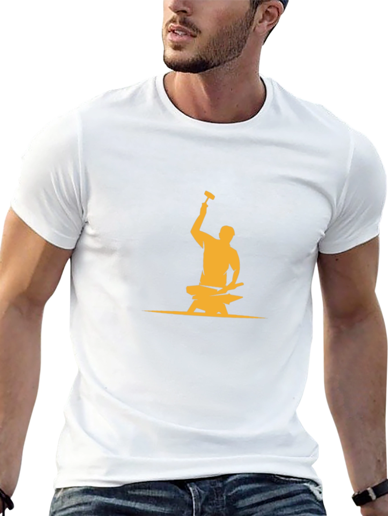 Blacksmith Hammer Anvil Graphic T-Shirt