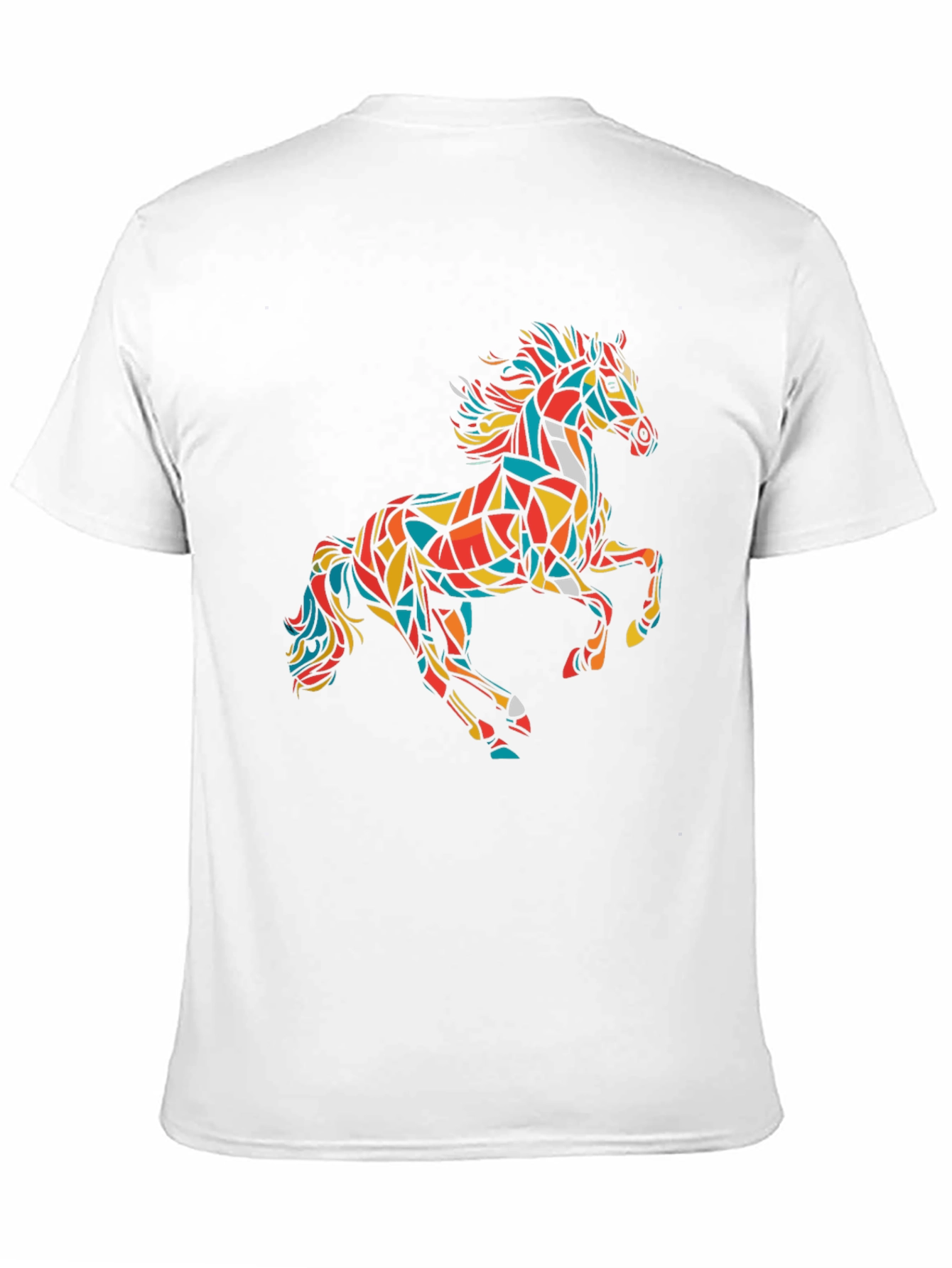 Geometric Horse Graphic Tee - Modern Art T-Shirt