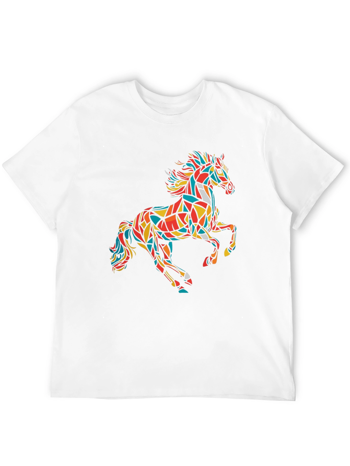 Geometric Horse Graphic Tee - Modern Art T-Shirt