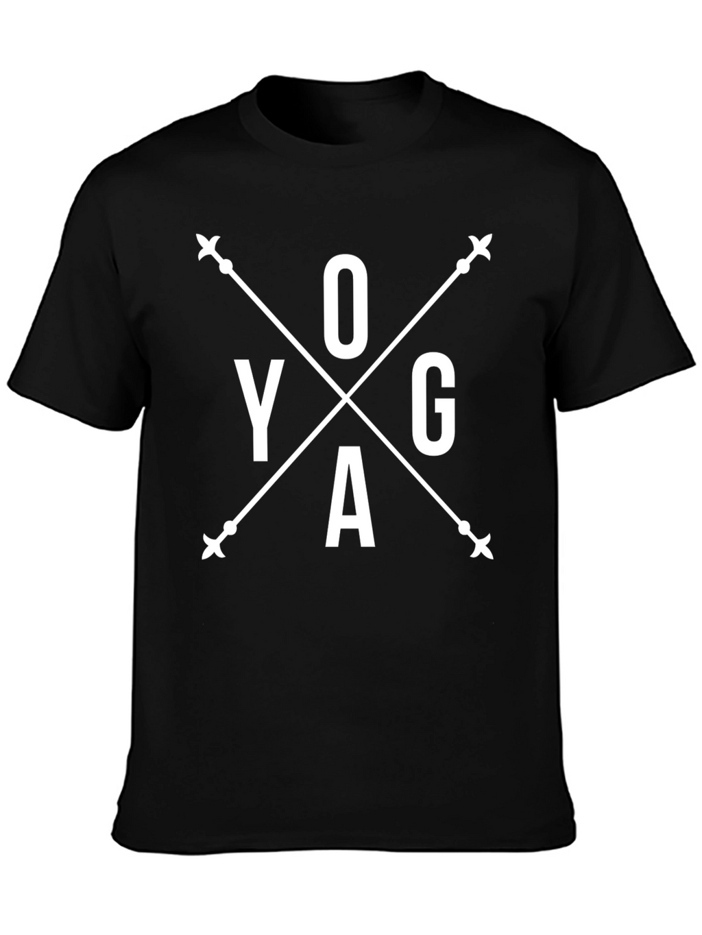 Yoga Graphic Tee - Unisex Black Cotton Blend