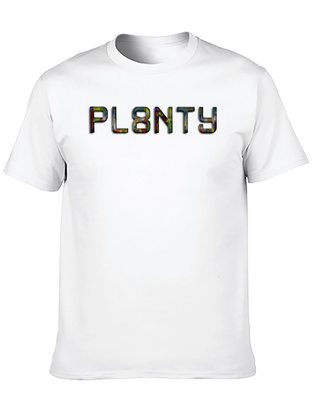 PL8NTY Graphic T-Shirt - Black Cotton Blend Tee
