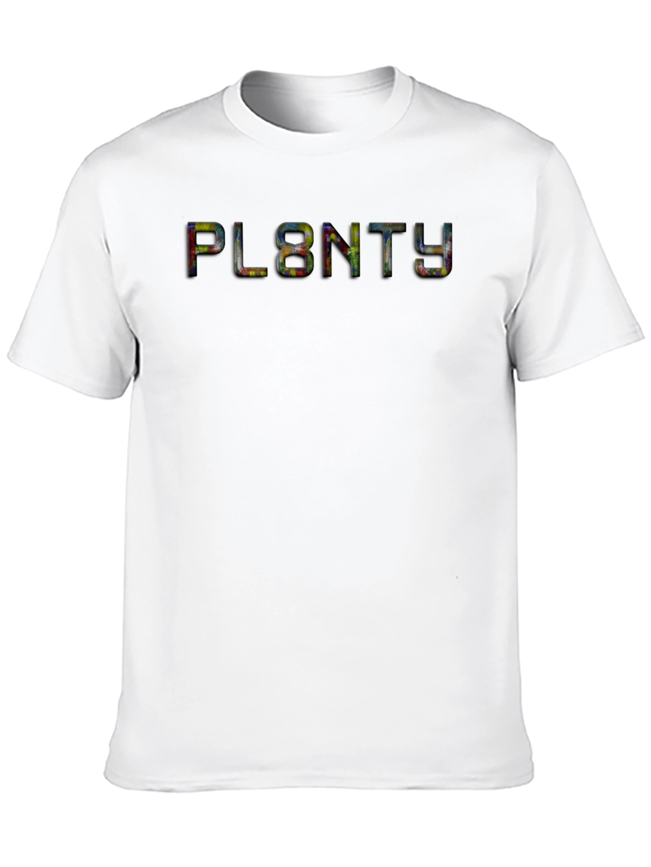 PL8NTY Graphic T-Shirt - Black Cotton Blend Tee