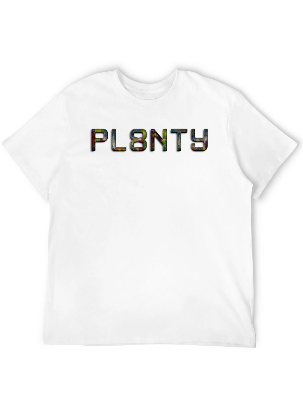 PL8NTY Graphic T-Shirt - Black Cotton Blend Tee