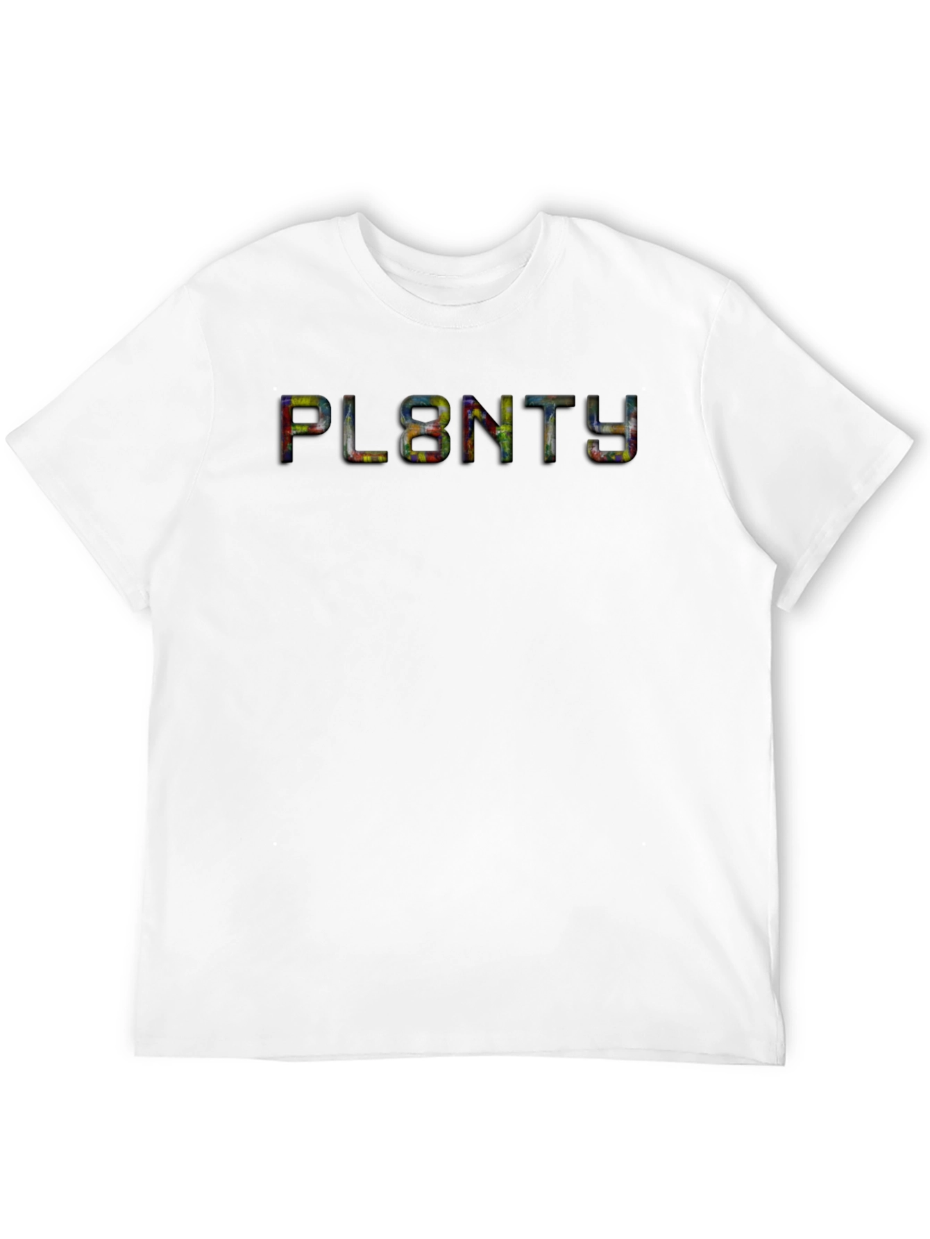 PL8NTY Graphic T-Shirt - Black Cotton Blend Tee