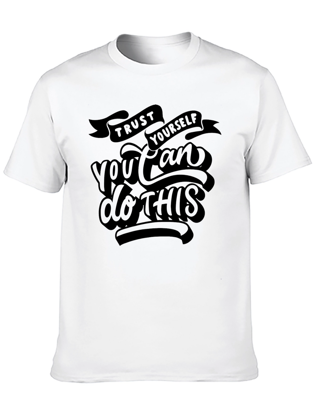 Trust Yourself Graphic Tee - Motivational Black T-Shirt