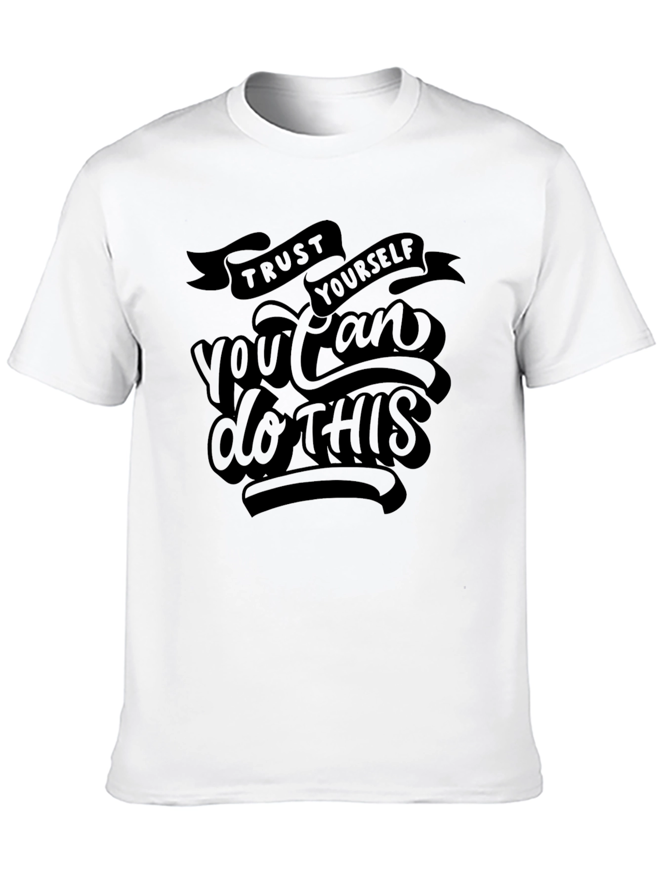 Trust Yourself Graphic Tee - Motivational Black T-Shirt