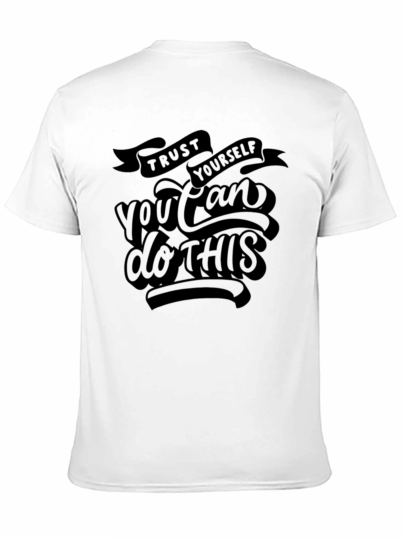 Trust Yourself Graphic Tee - Motivational Black T-Shirt