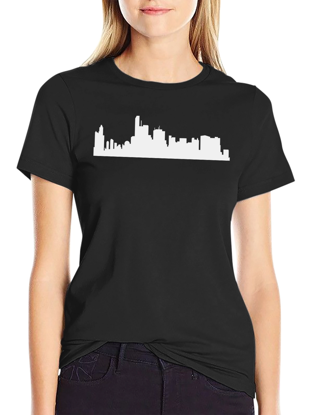 Cityscape Graphic Tee - Modern Black T-Shirt