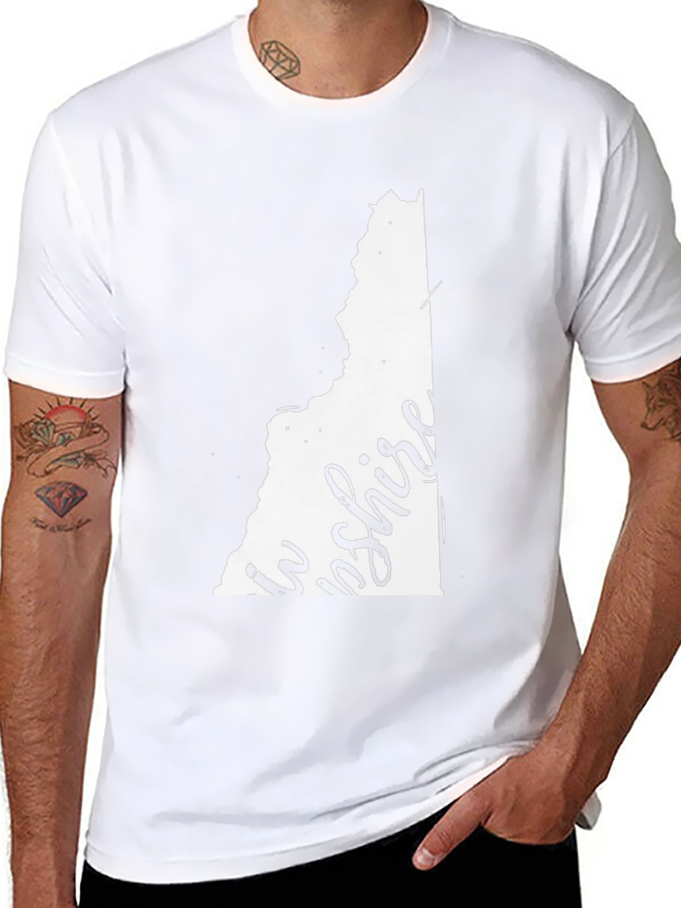 New Hampshire State Silhouette Graphic Tee - Unisex