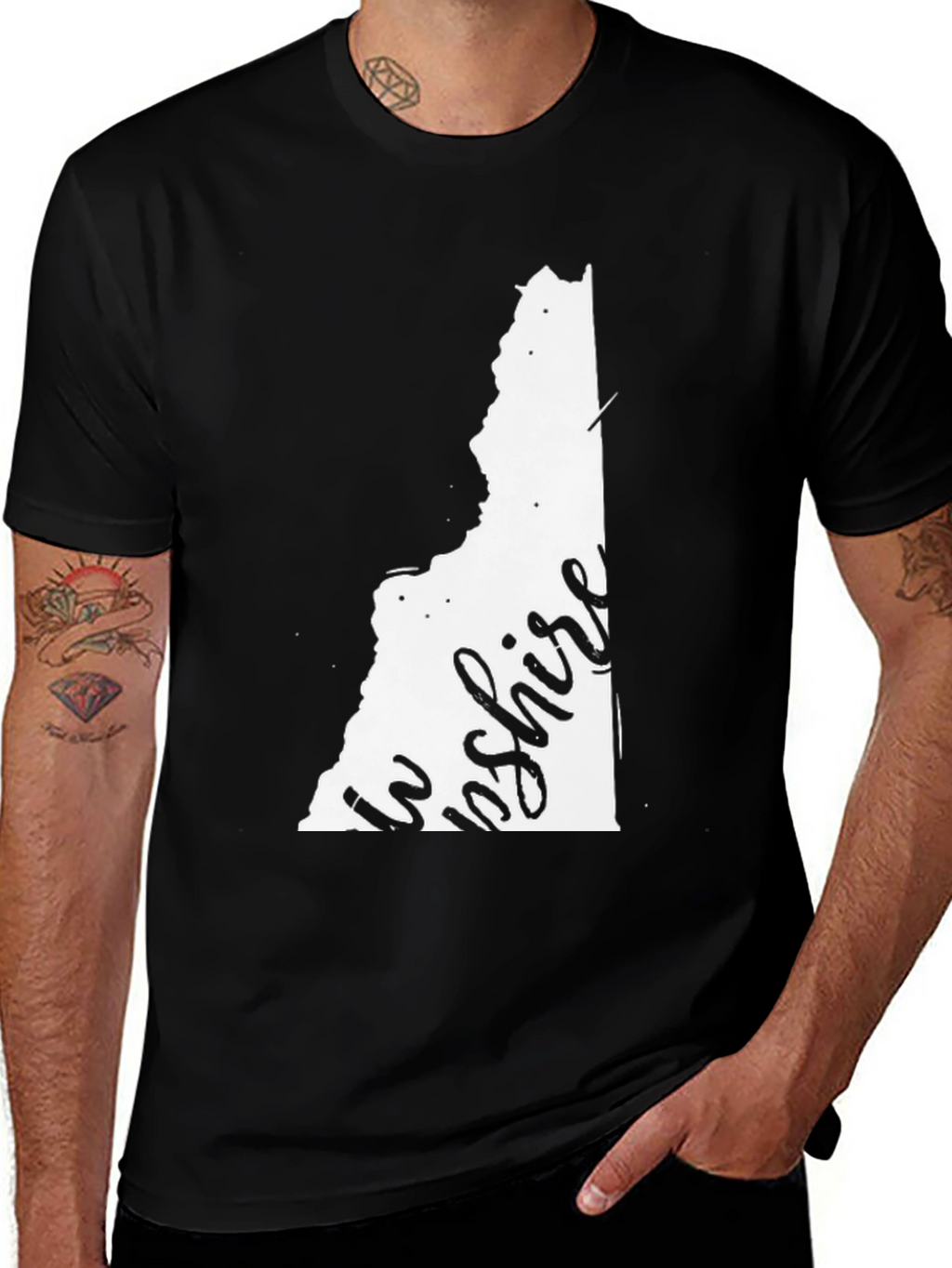 New Hampshire State Silhouette Graphic Tee - Unisex