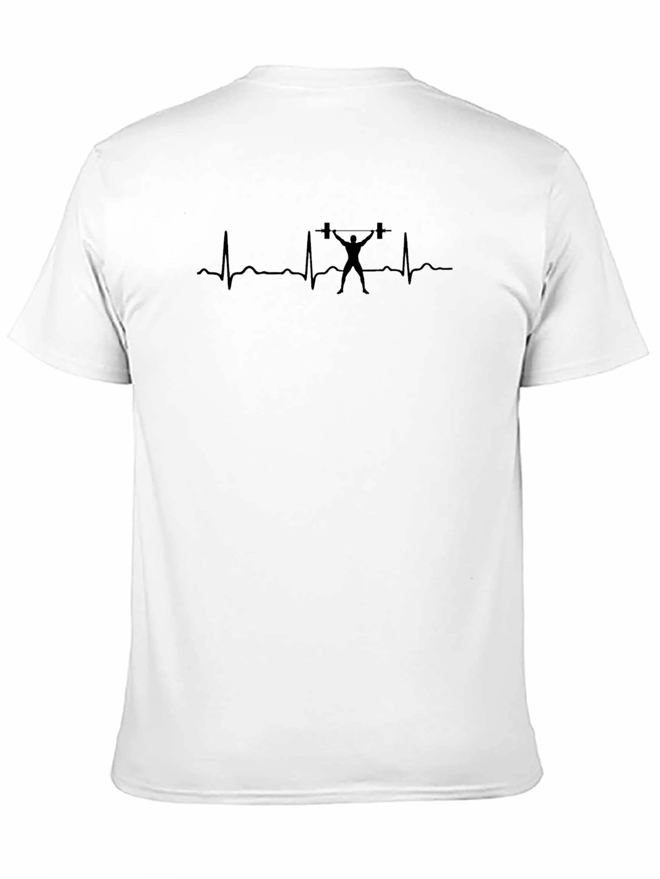 Weightlifting Heartbeat Graphic Tee - Black