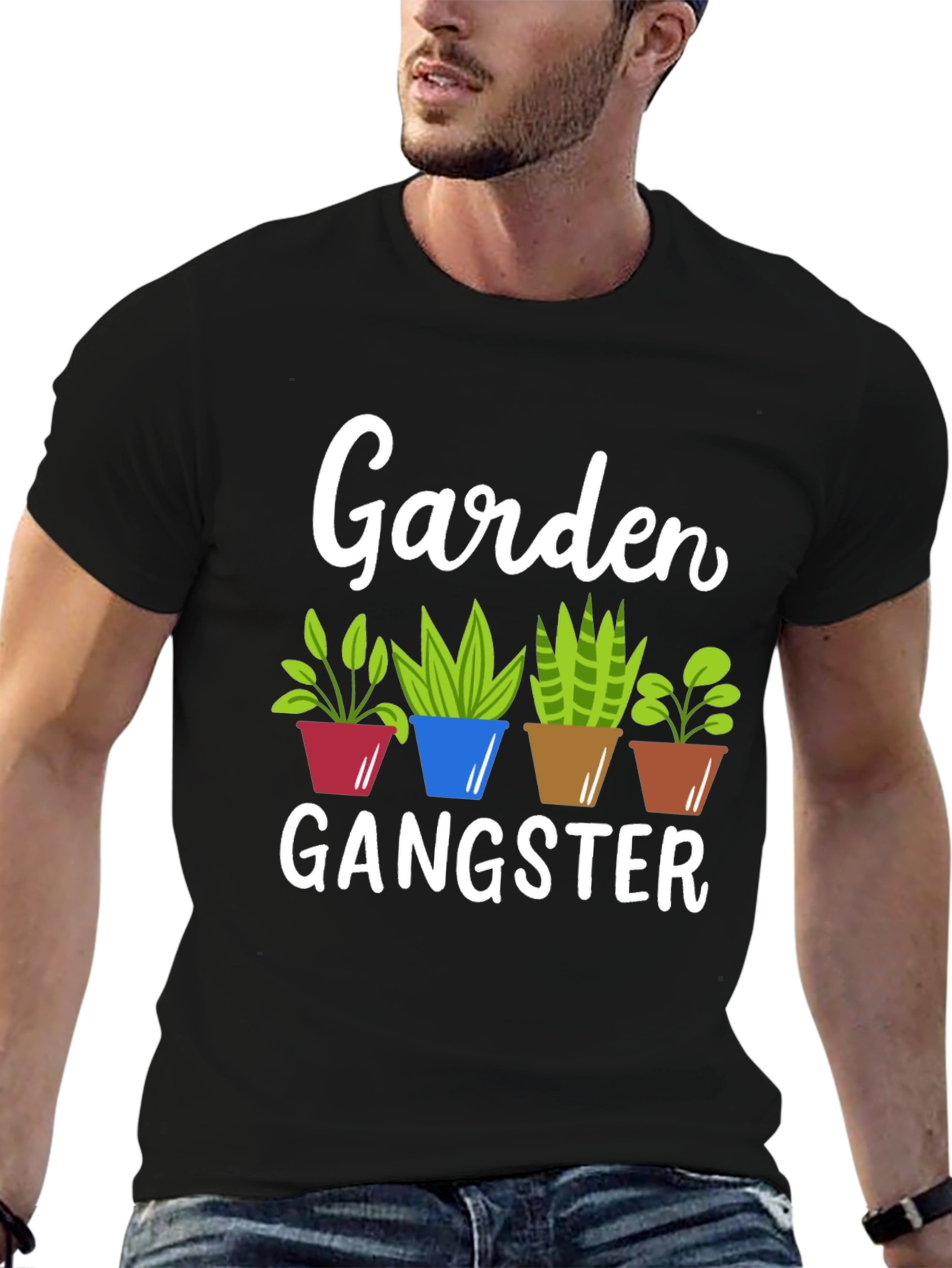 Garden Gangster T-Shirt Funny Gardener Tee