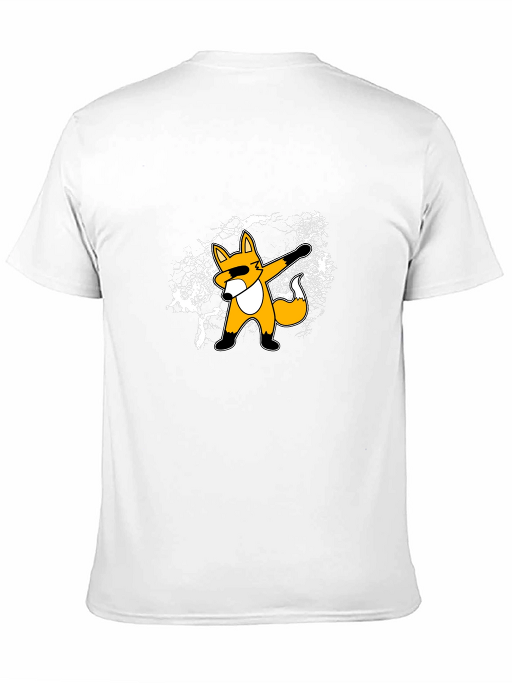 Dabbing Fox Graphic Tee - Trendy Black T-Shirt