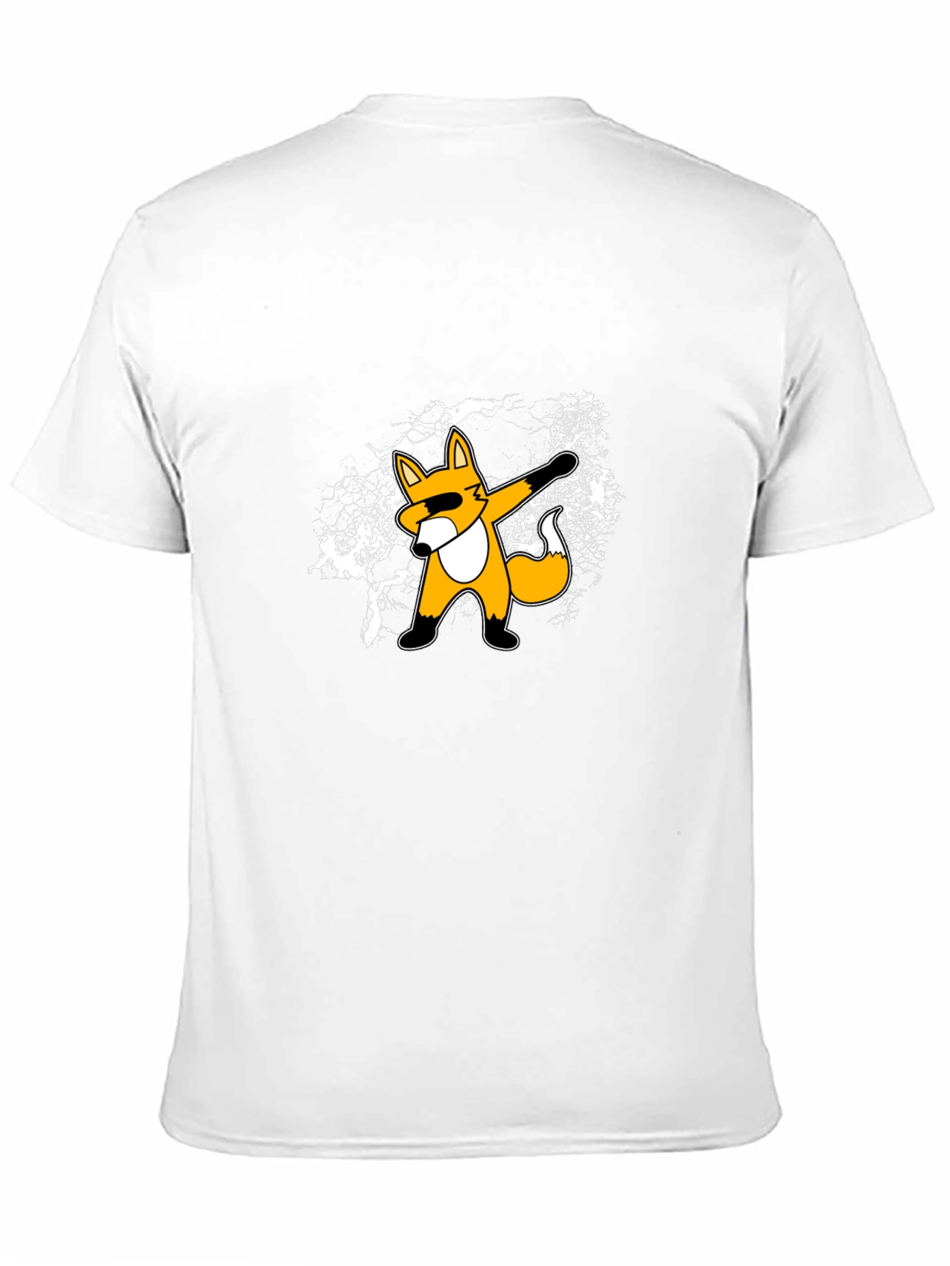 Dabbing Fox Graphic Tee - Trendy Black T-Shirt