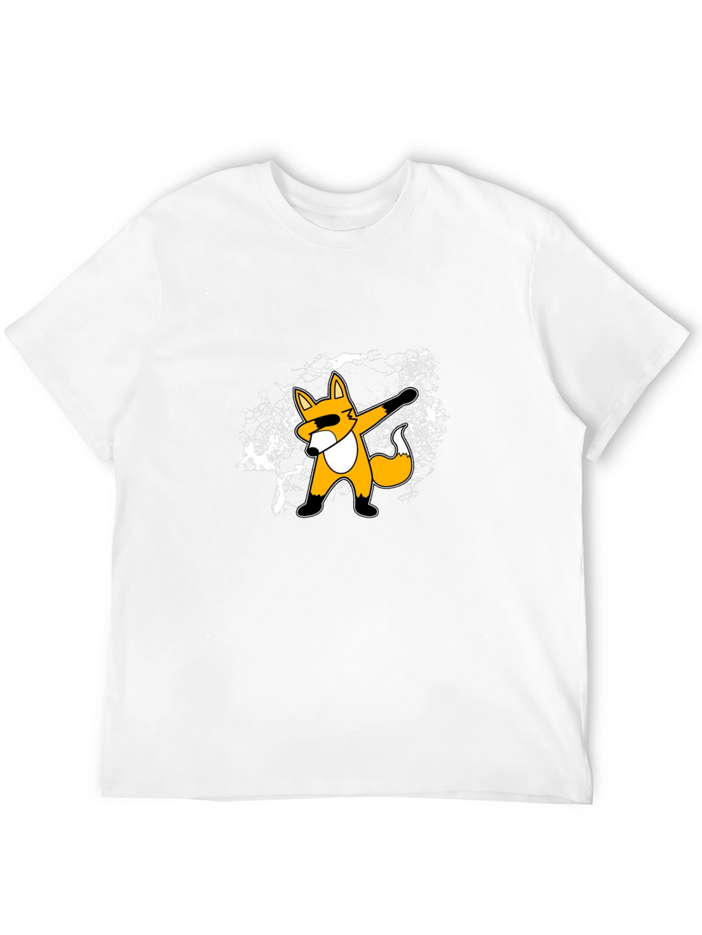 Dabbing Fox Graphic Tee - Trendy Black T-Shirt