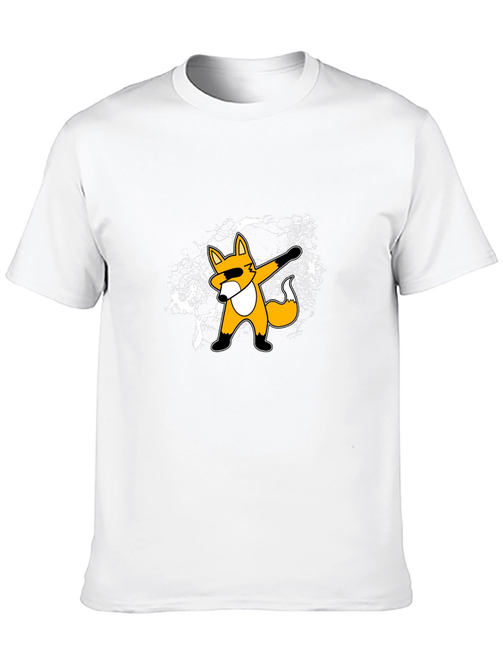 Dabbing Fox Graphic Tee - Trendy Black T-Shirt