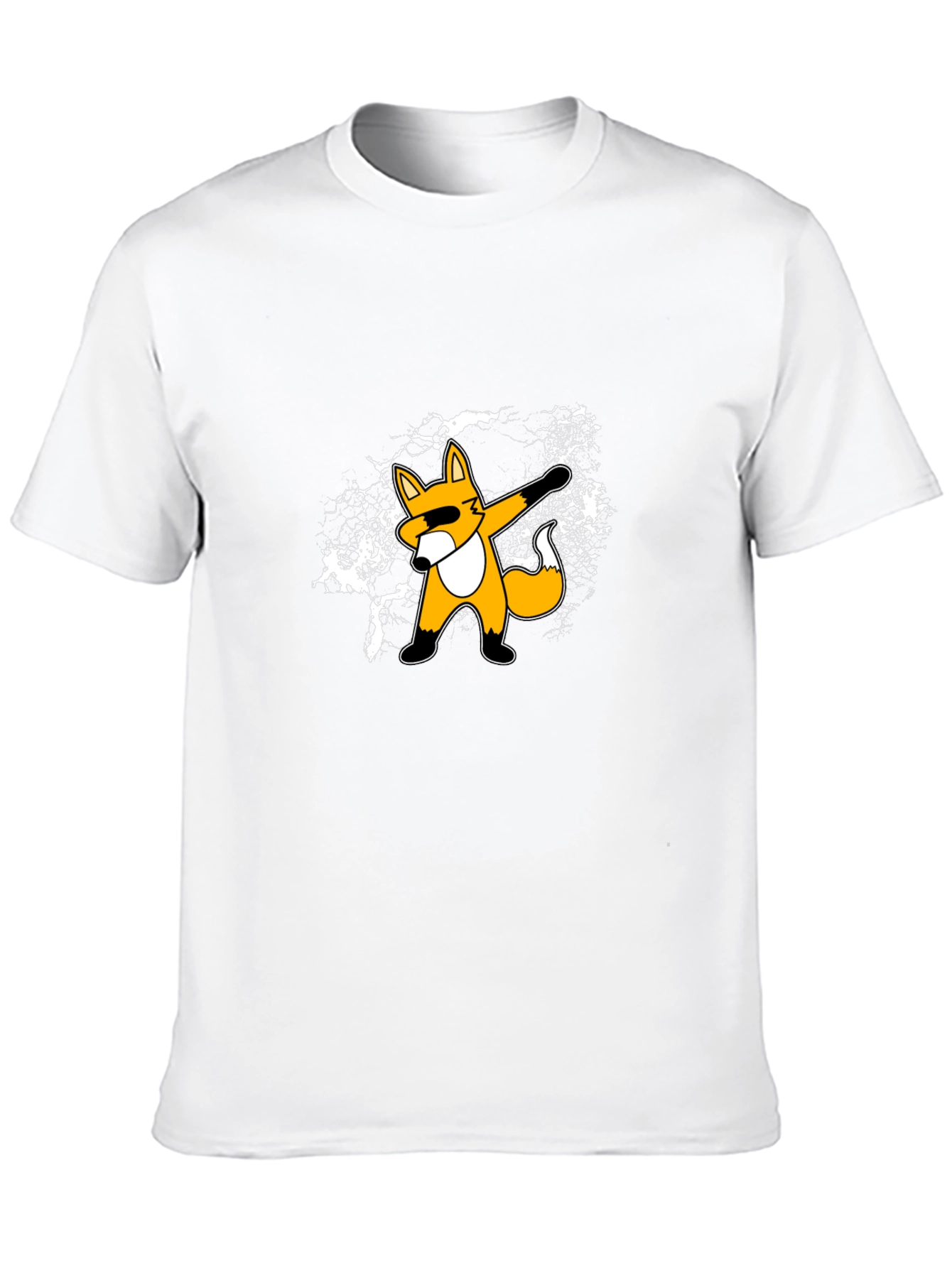 Dabbing Fox Graphic Tee - Trendy Black T-Shirt