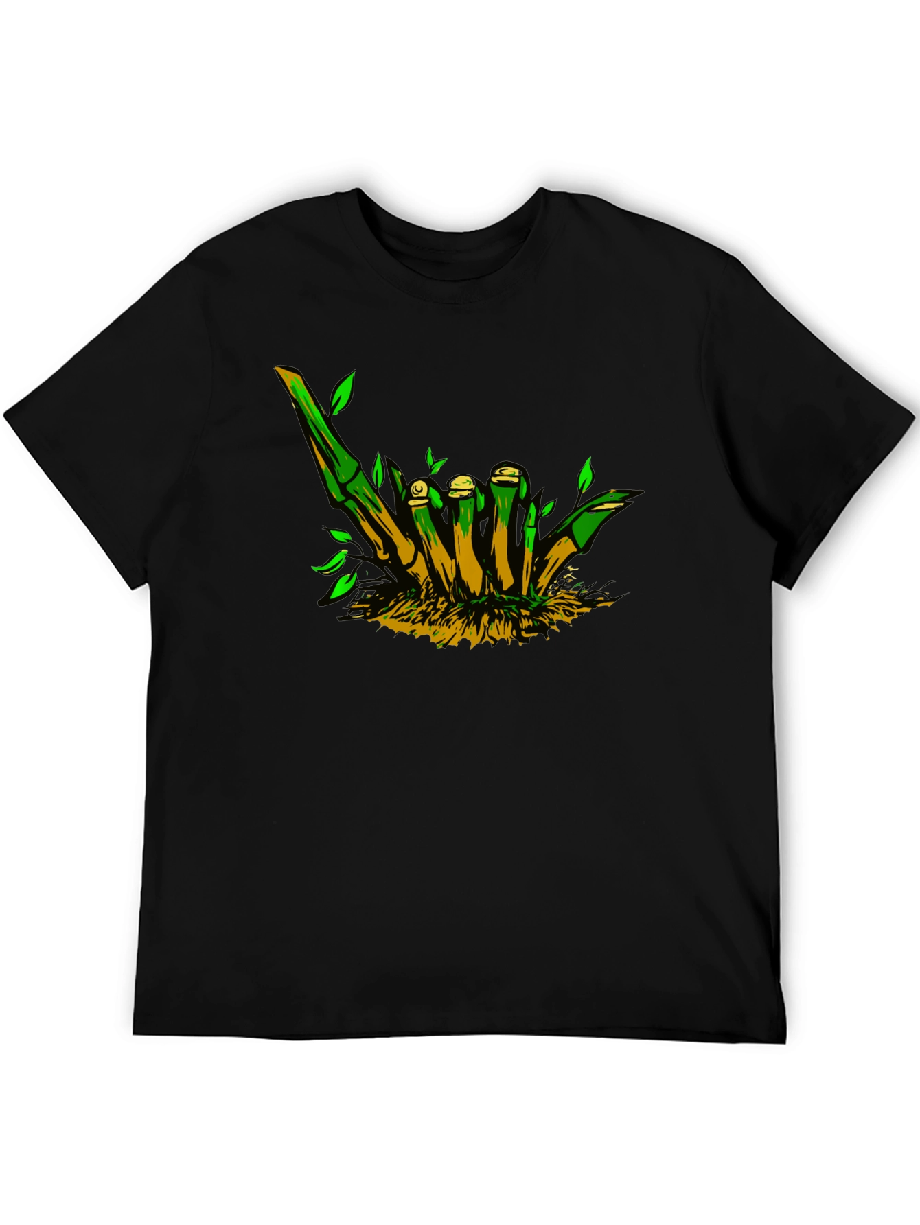 Bamboo Hand Sign Black T-Shirt