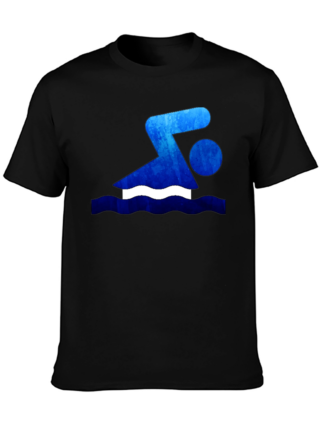 Swimmer Graphic T-Shirt - Black