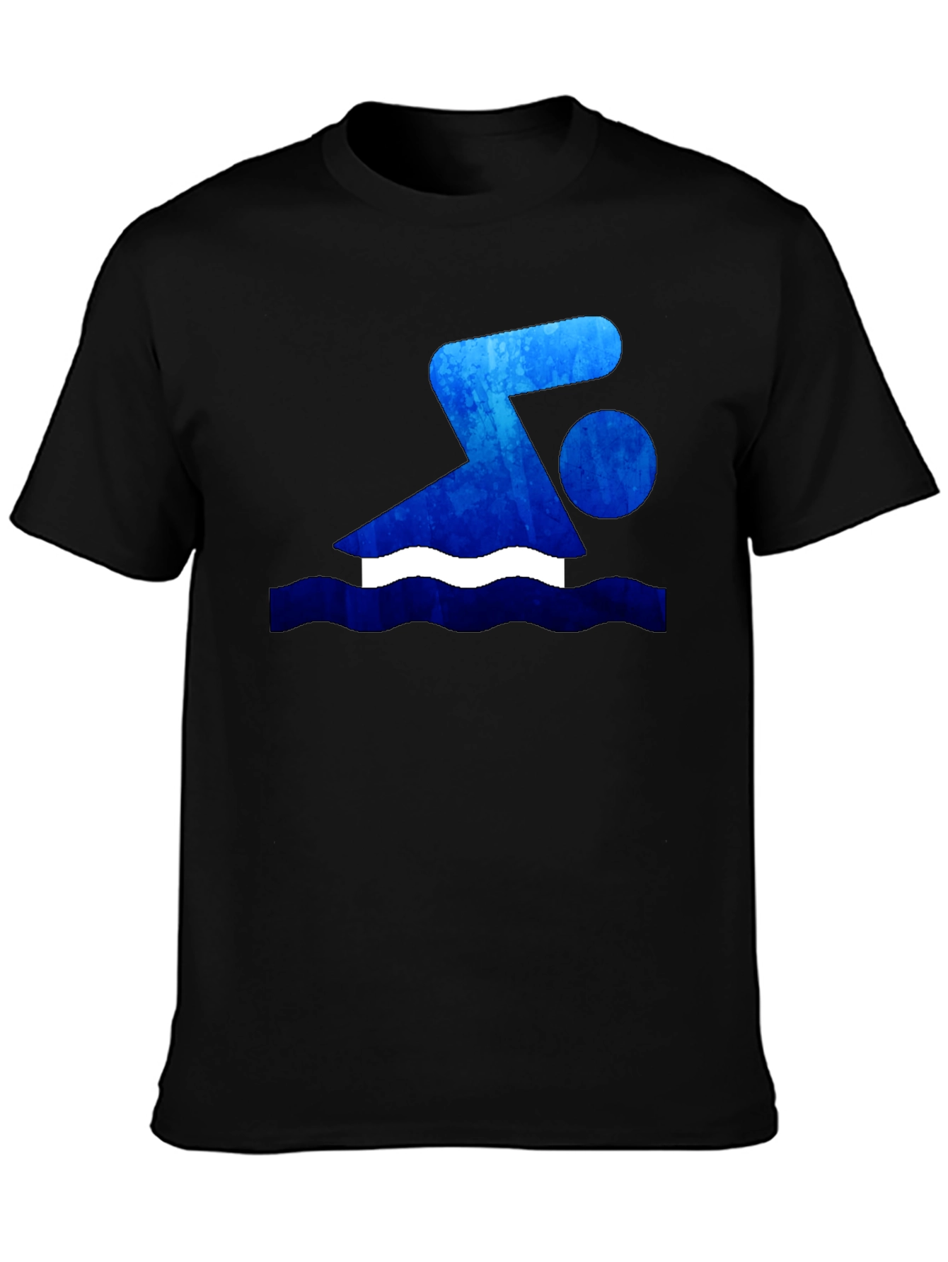 Swimmer Graphic T-Shirt - Black