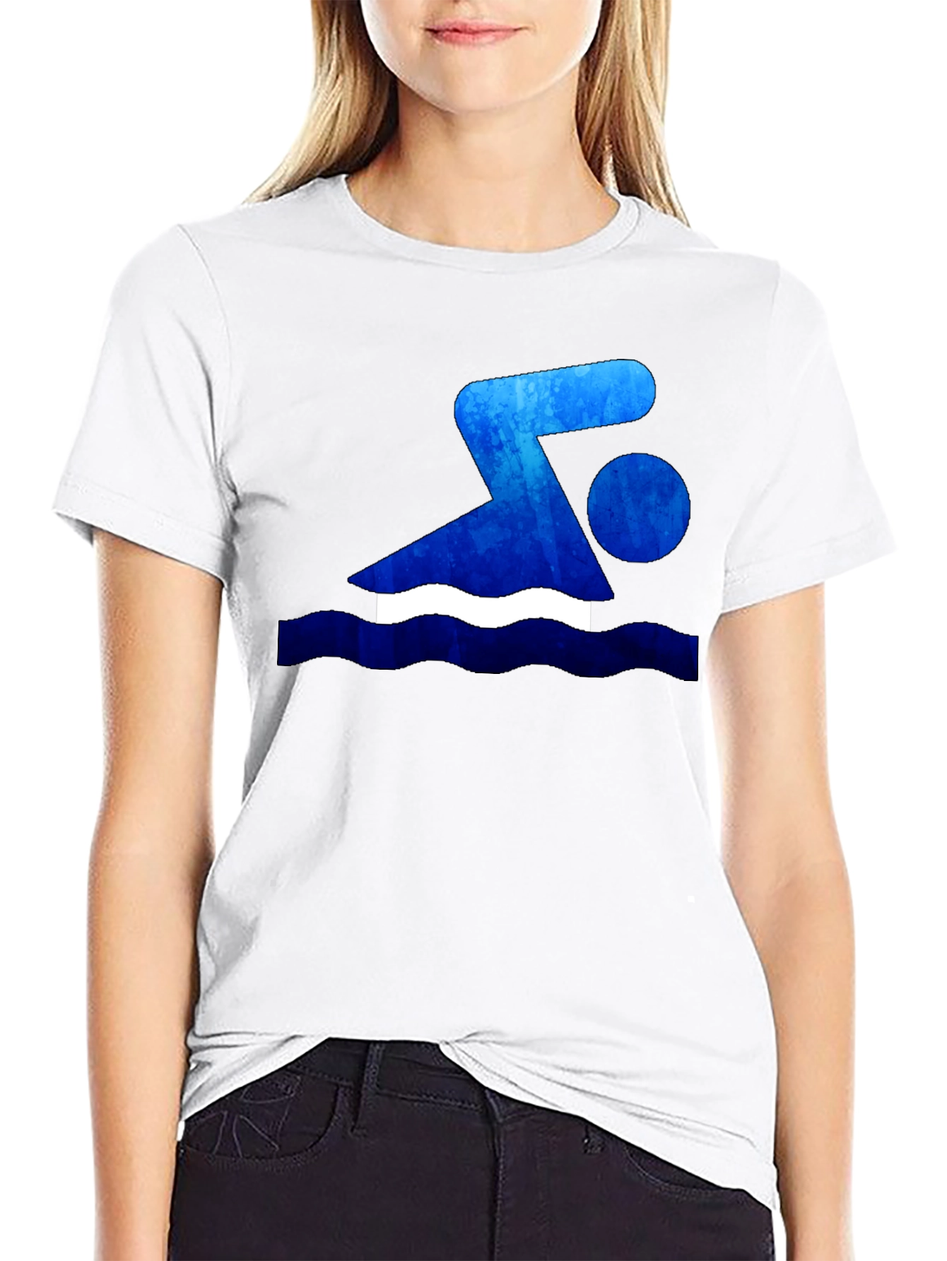 Swimmer Graphic T-Shirt - Black