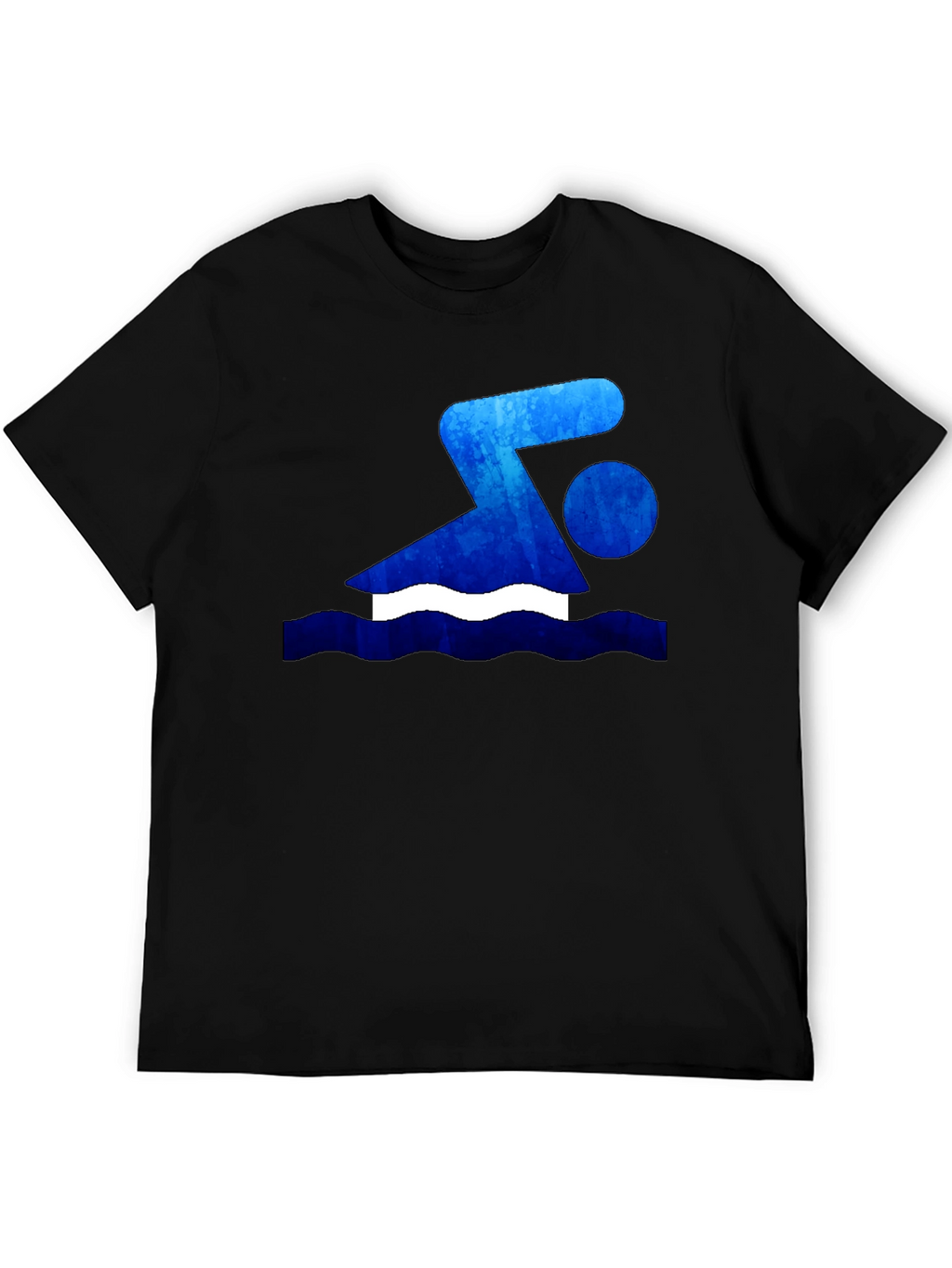 Swimmer Graphic T-Shirt - Black