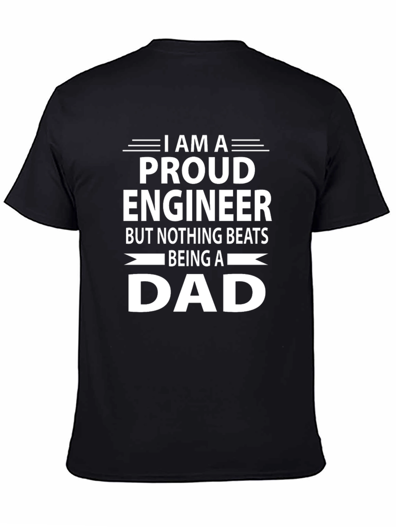 Proud Engineer Dad T-Shirt - Black