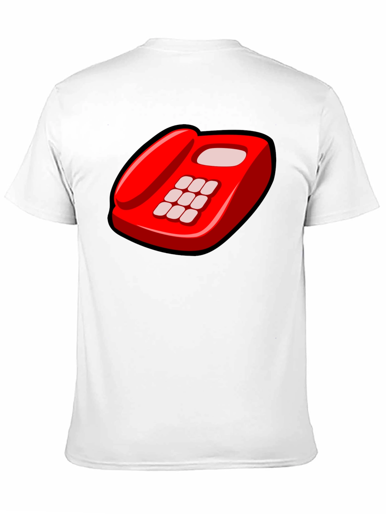 Retro Red Telephone Graphic T-Shirt