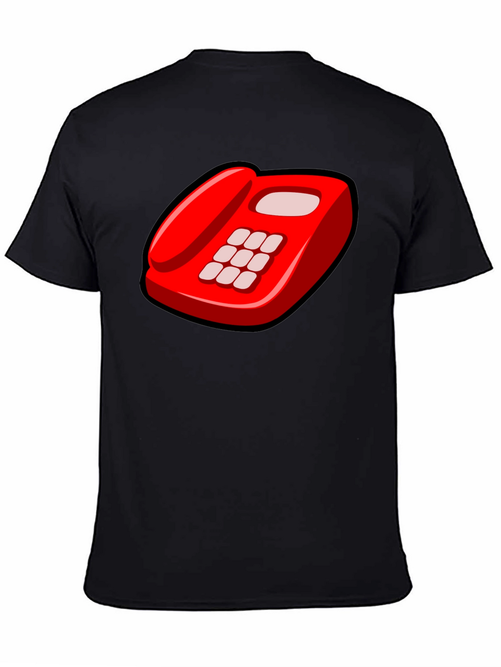 Retro Red Telephone Graphic T-Shirt