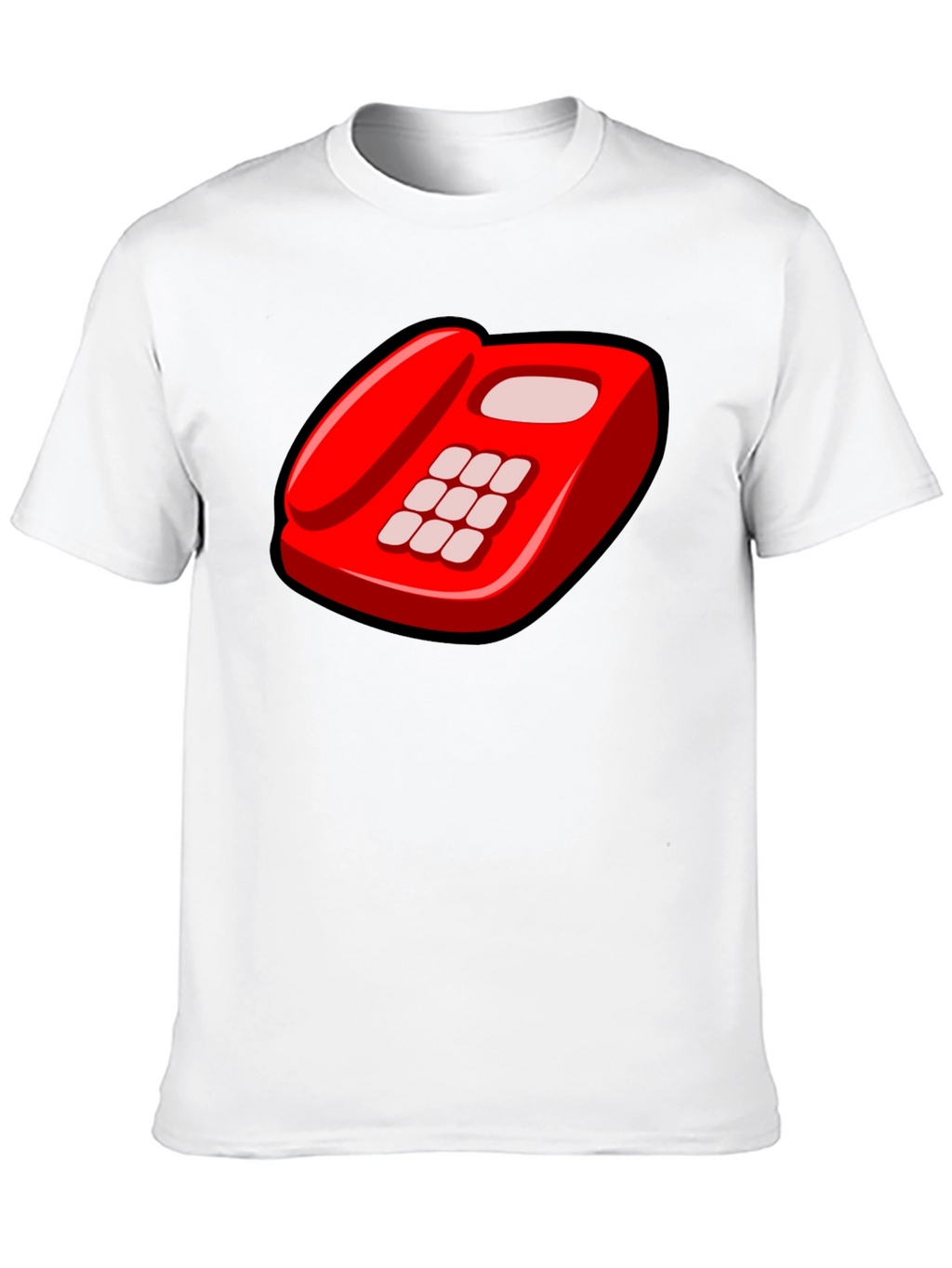 Retro Red Telephone Graphic T-Shirt