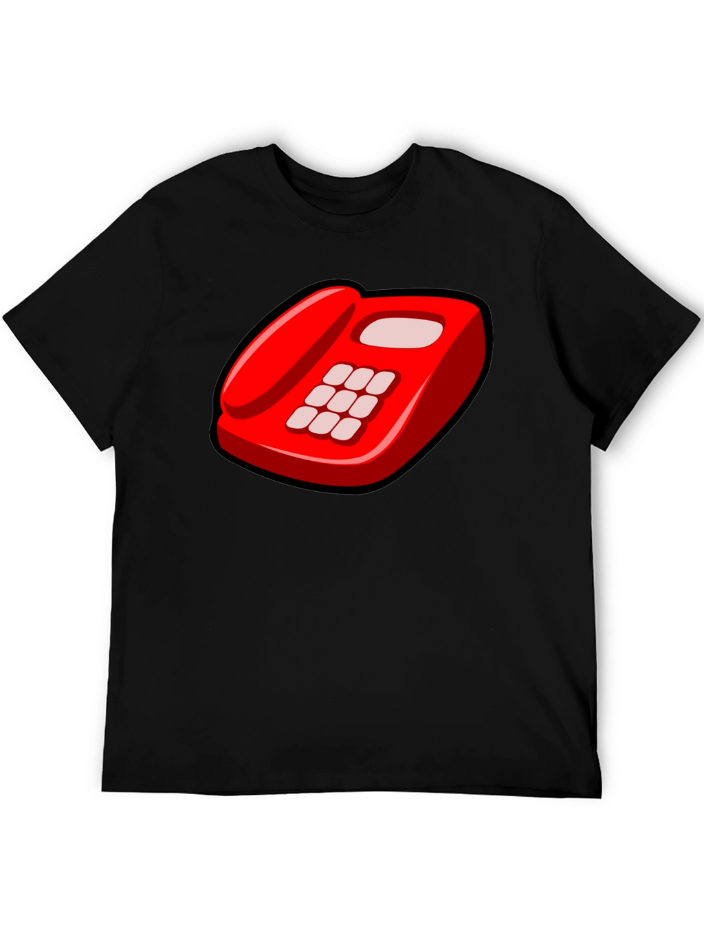 Retro Red Telephone Graphic T-Shirt